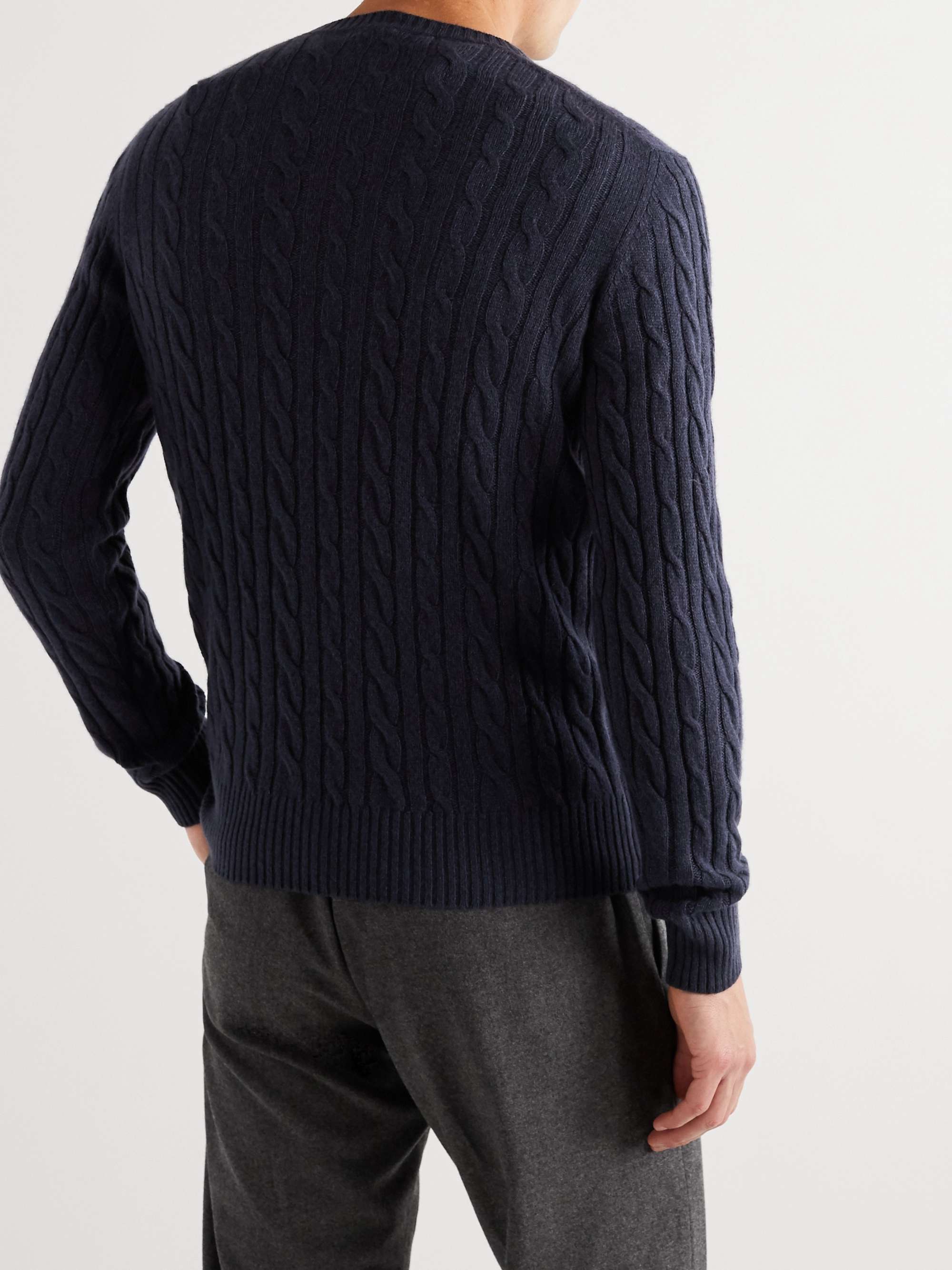 LORO PIANA Cable-Knit Baby Cashmere Sweater