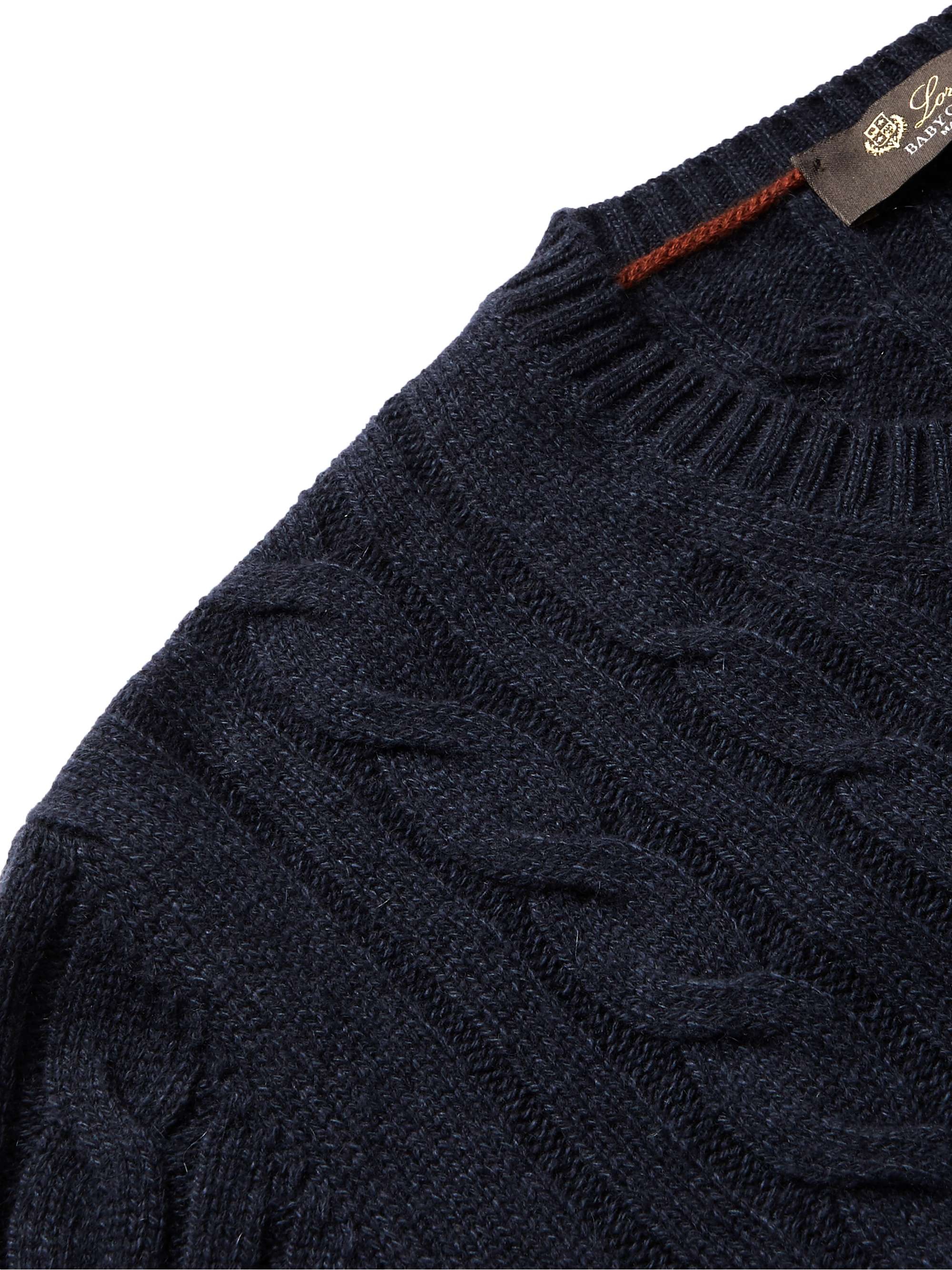 LORO PIANA Cable-Knit Baby Cashmere Sweater