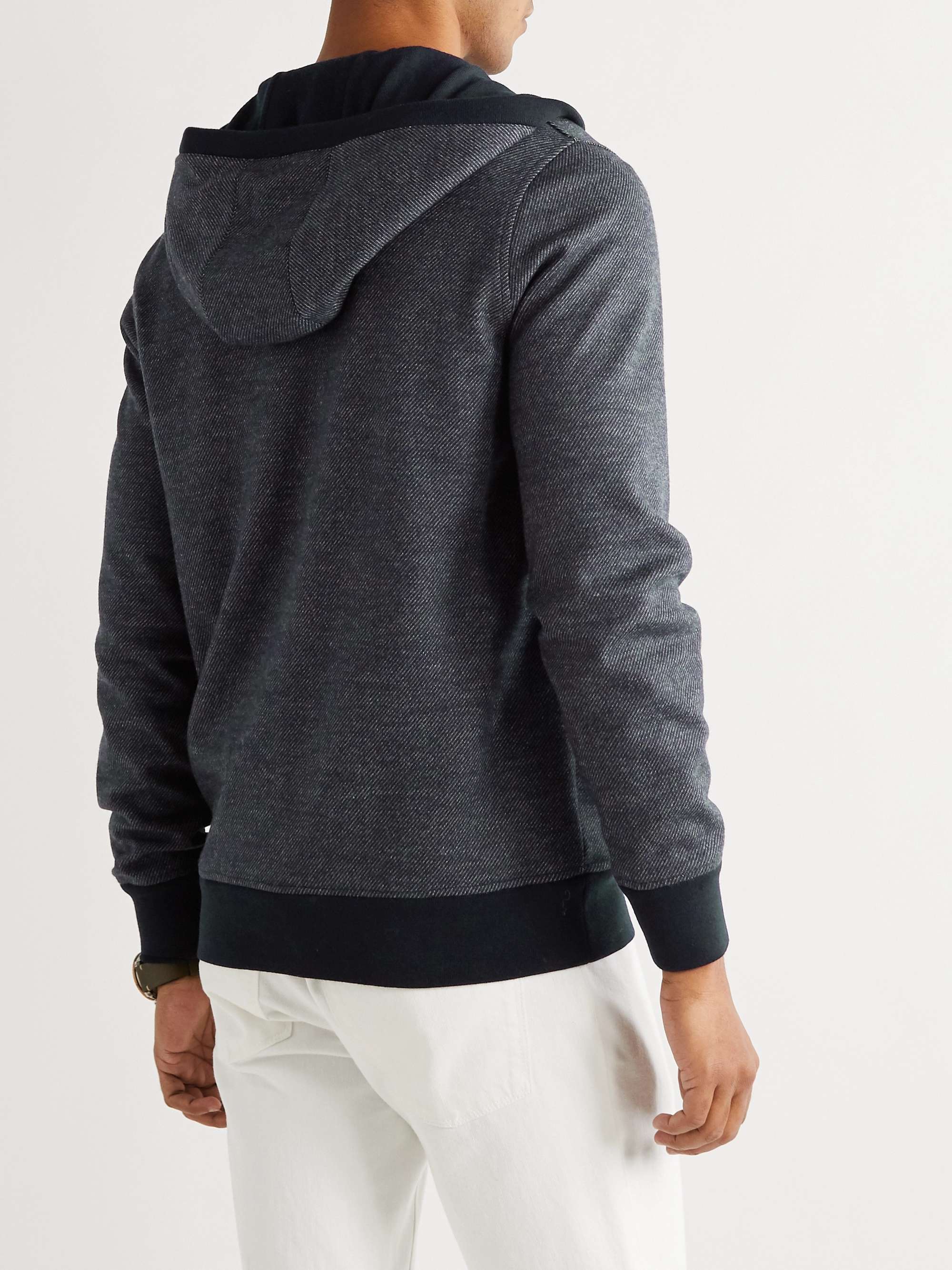LORO PIANA Cashmere and Silk-Blend Zip-Up Hoodie