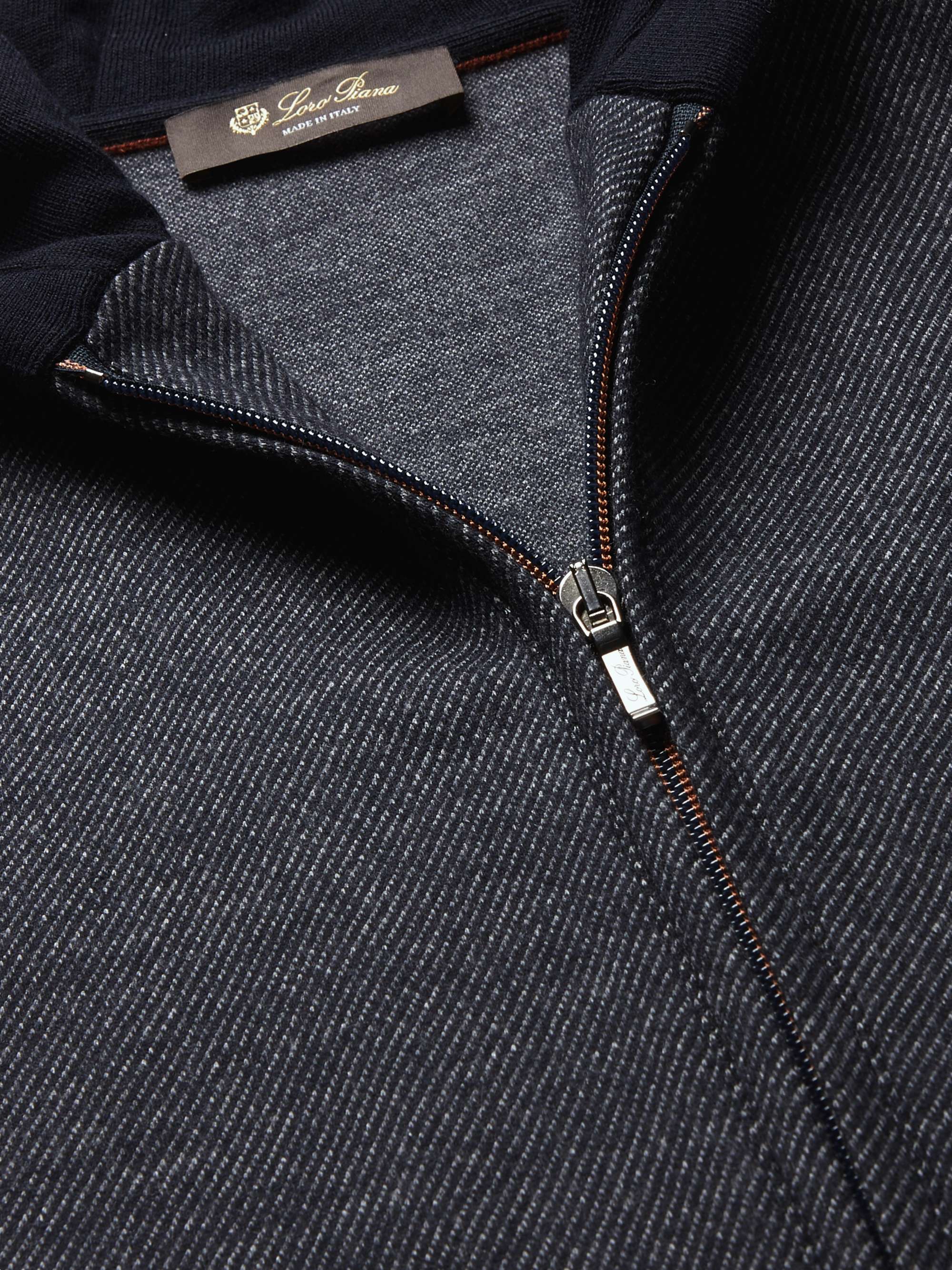 LORO PIANA Cashmere and Silk-Blend Zip-Up Hoodie