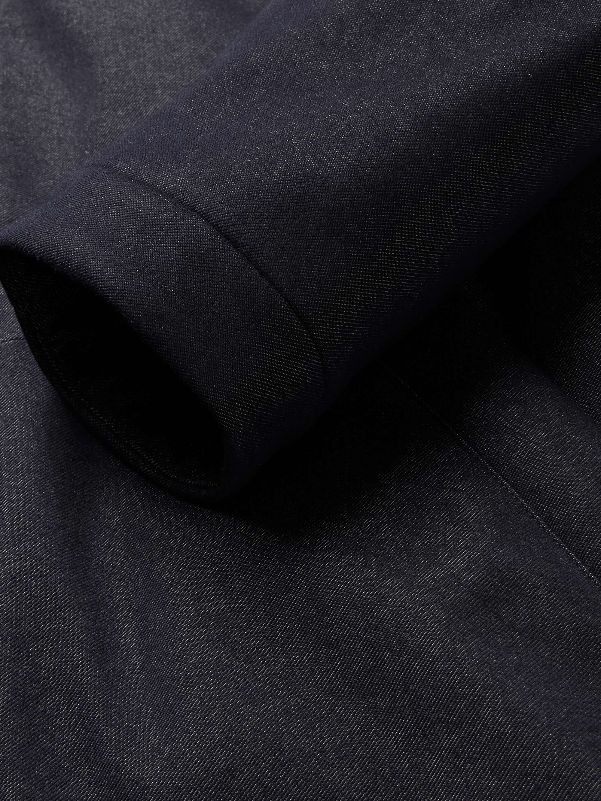 LORO PIANA Storm System Virgin Wool-Blend Denim Bomber Jacket