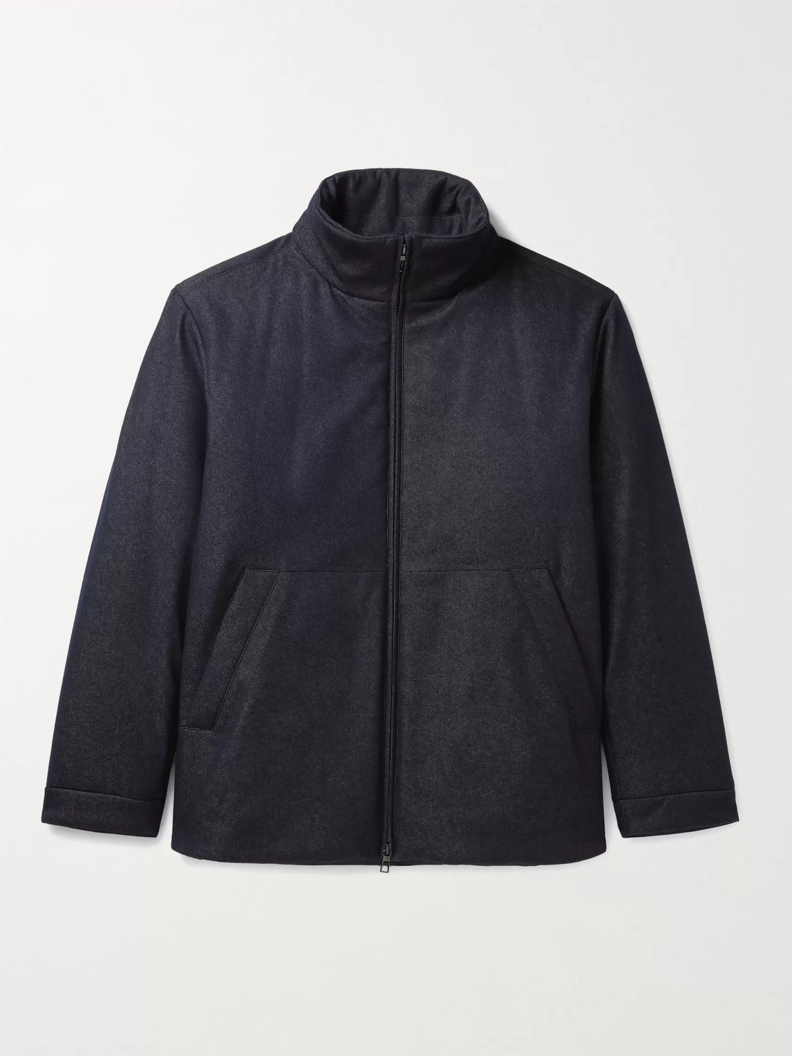 Loro Piana Storm System Virgin Wool-Blend Denim Bomber Jacket - Men