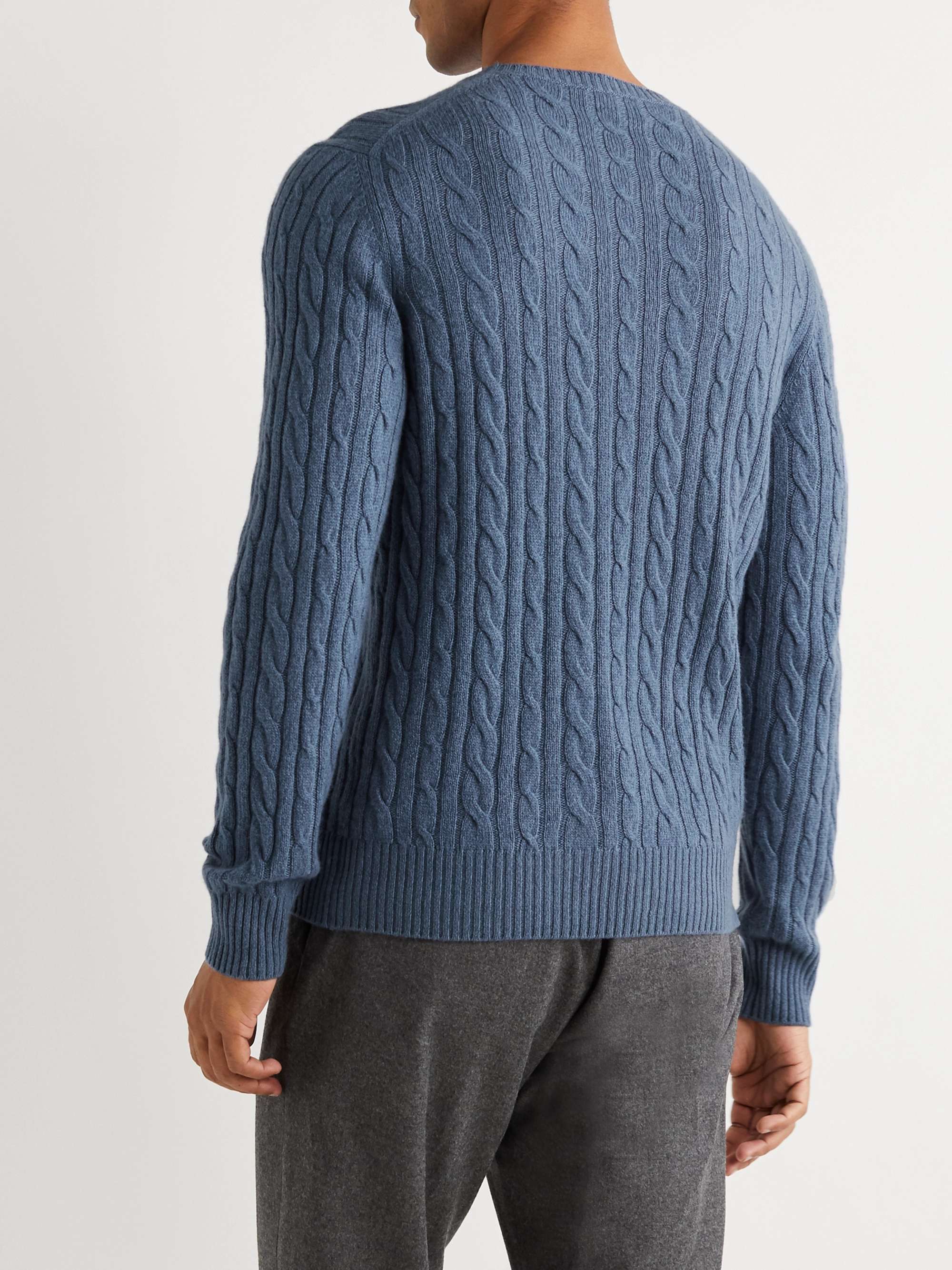 LORO PIANA Slim-Fit Cable-Knit Baby Cashmere Sweater
