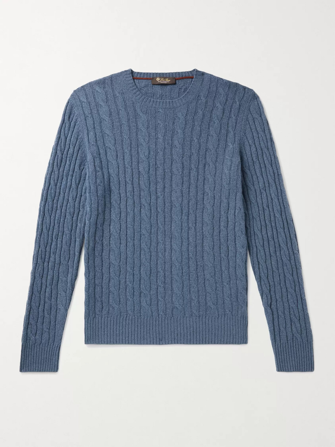 Loro Piana Slim-Fit Cable-Knit Baby Cashmere Sweater - Men