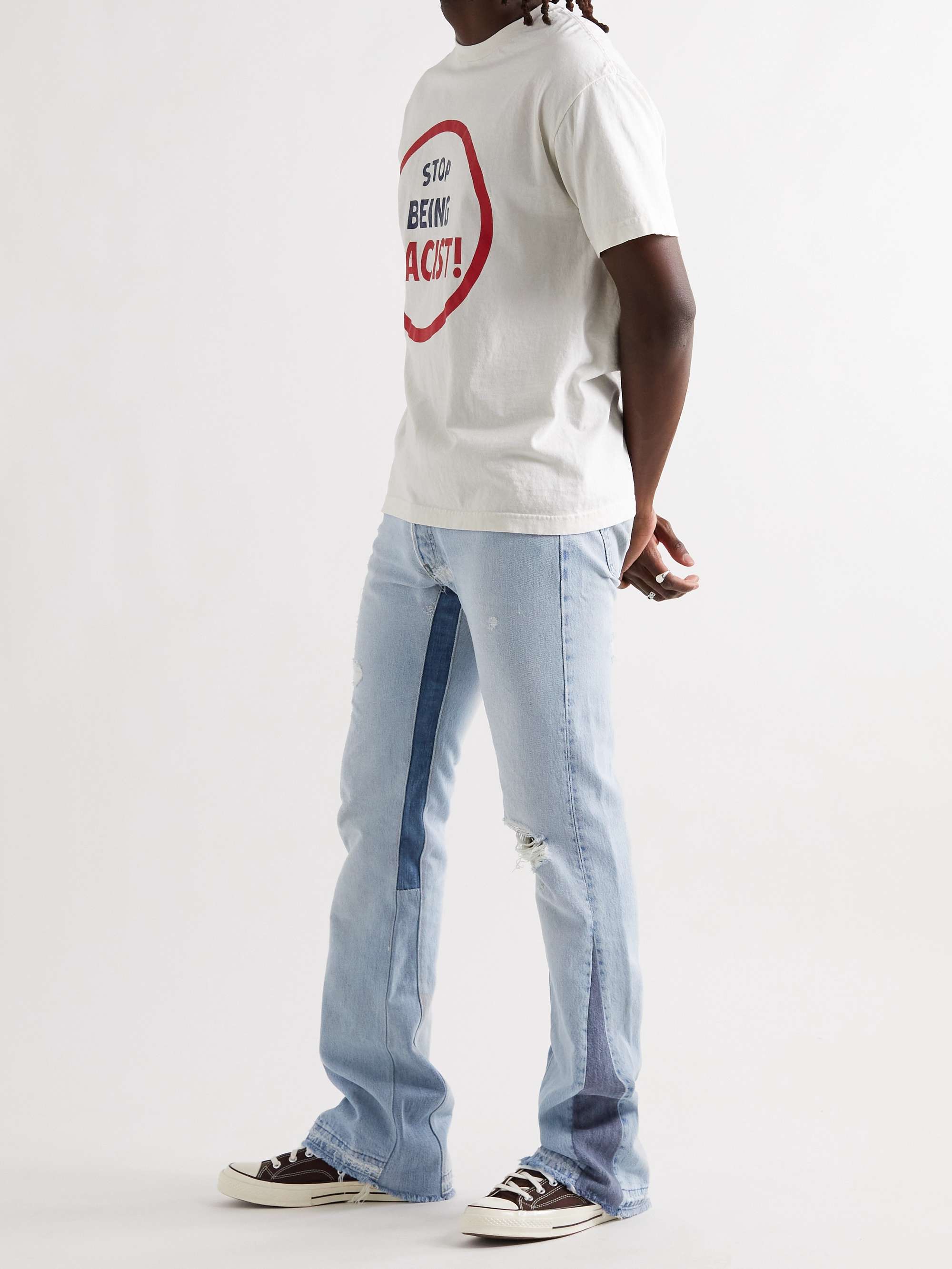 GALLERY DEPT. La Flare Slim-Fit Distressed Denim Jeans
