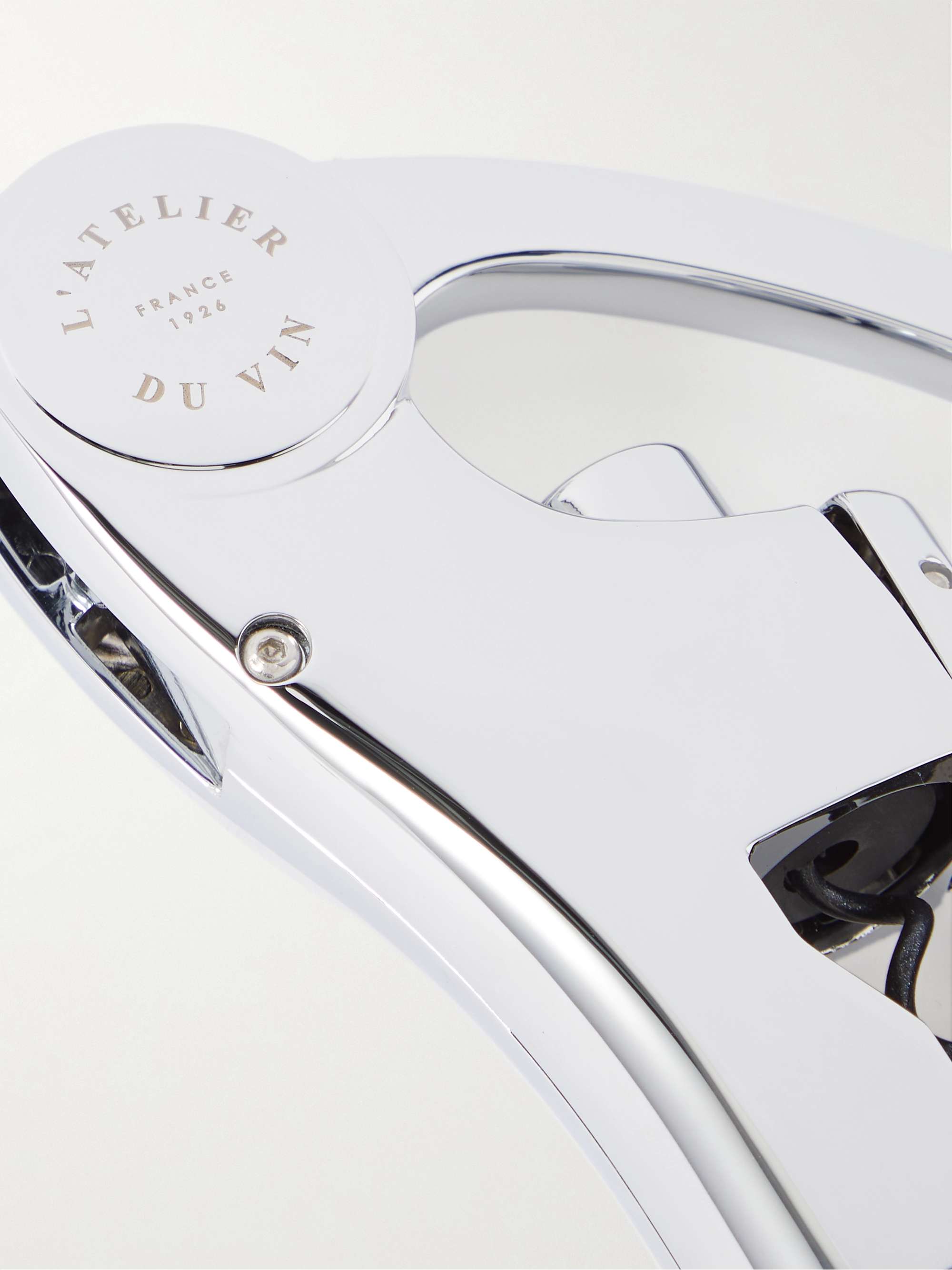 L'ATELIER DU VIN Oeno Walnut Wood and Chrome Lever Corkscrew