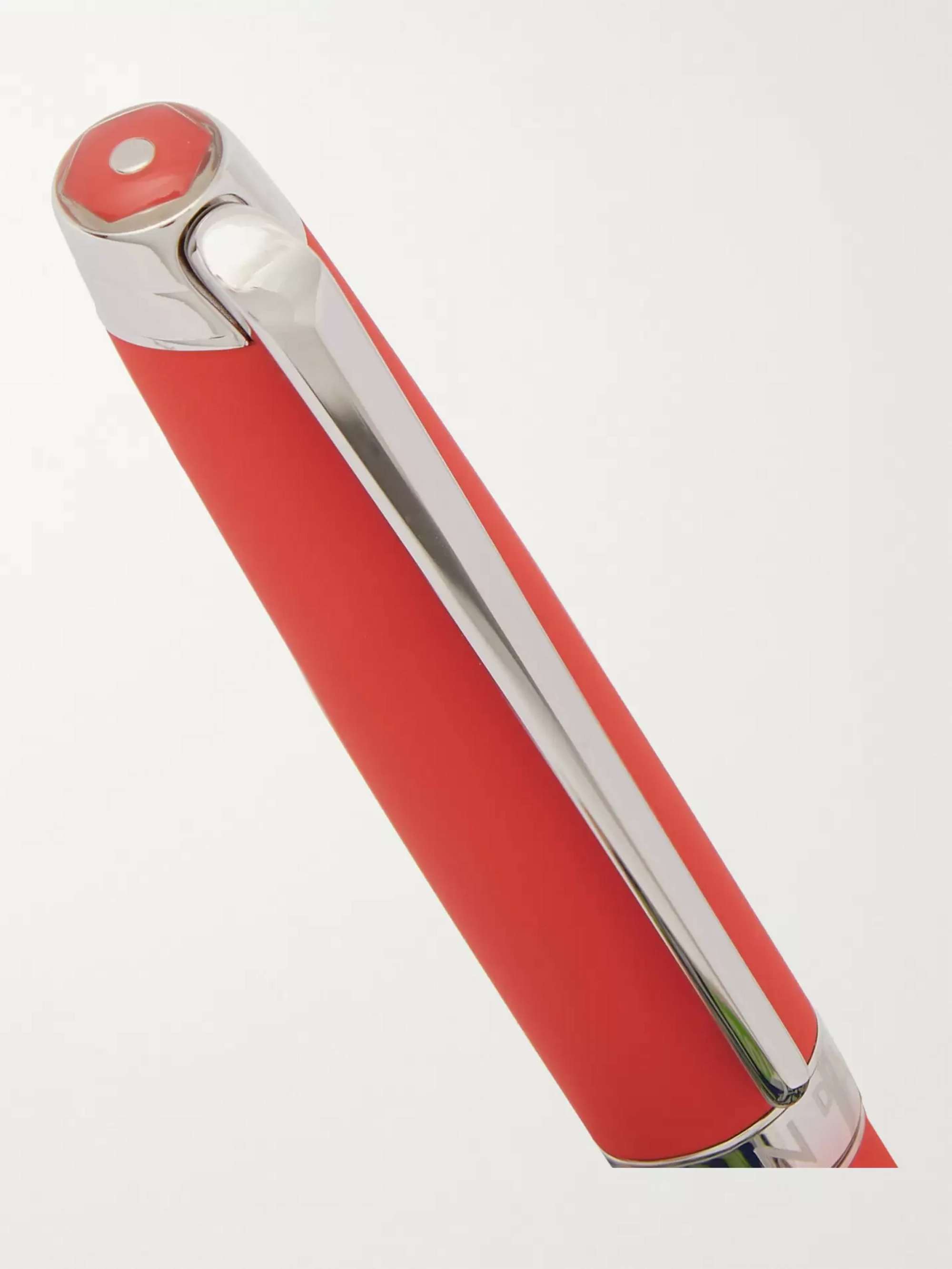 CARAN D'ACHE Léman Rhodium and Silver-Coated Lacquered Ballpoint Pen
