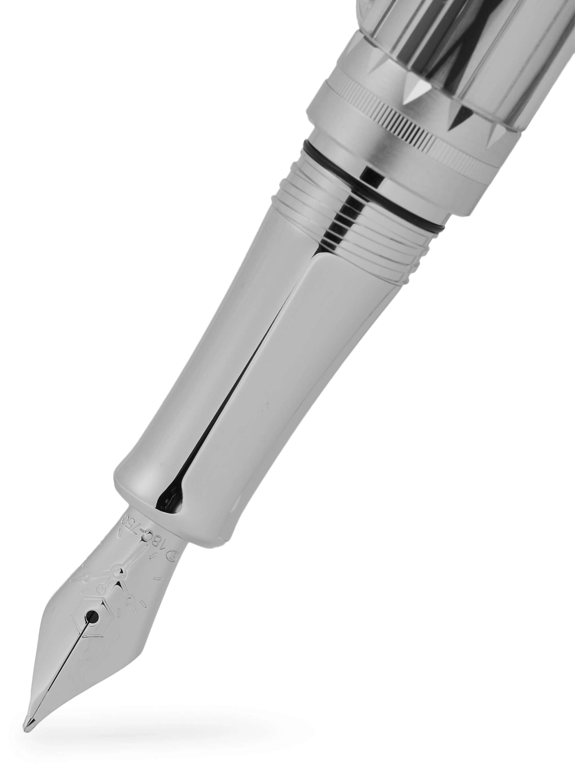 CARAN D'ACHE 1010 Timekeeper Silver-Tone and Lacquered Fountain Pen