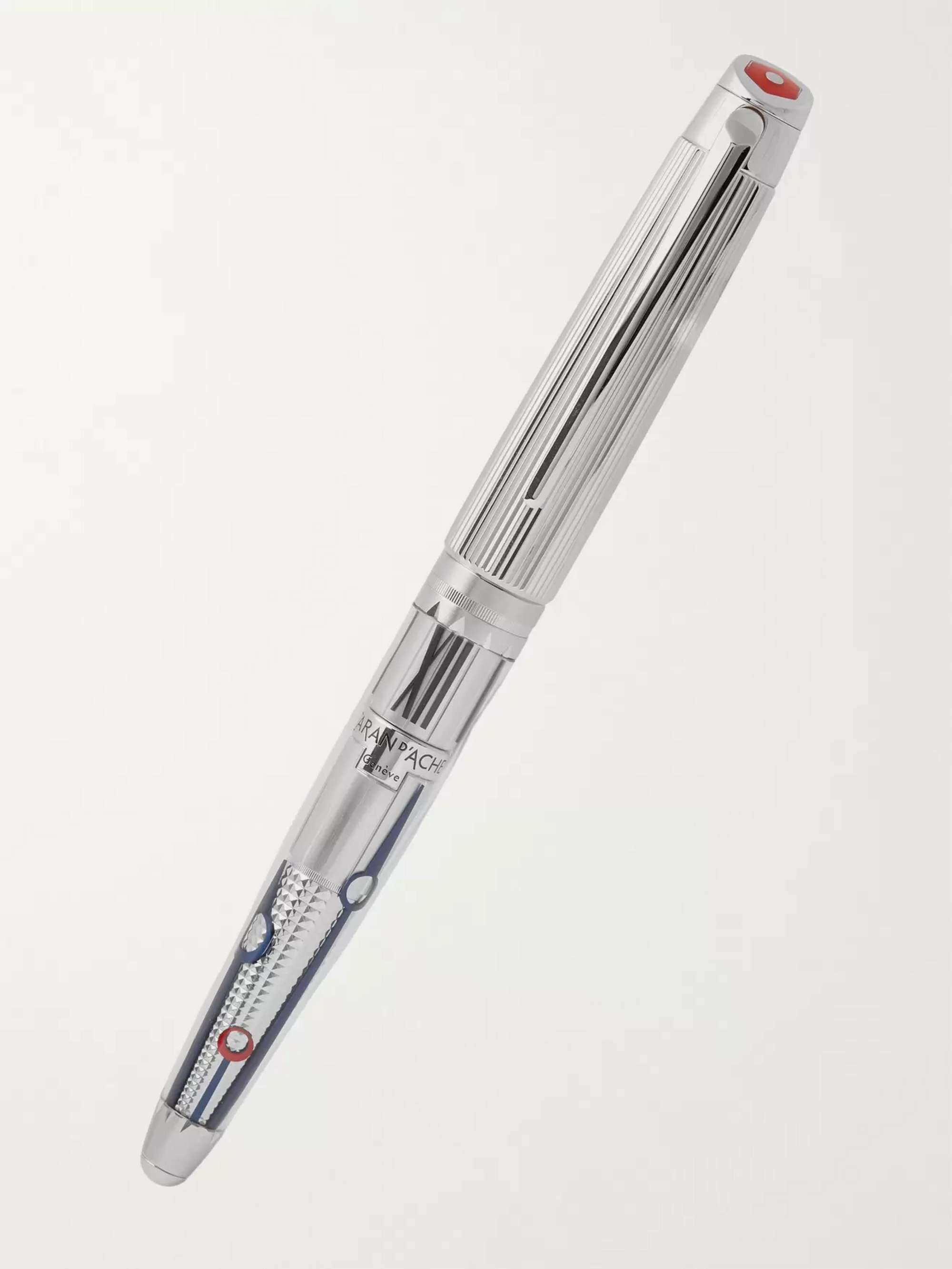 CARAN D'ACHE 1010 Timekeeper Silver-Tone and Lacquered Fountain Pen