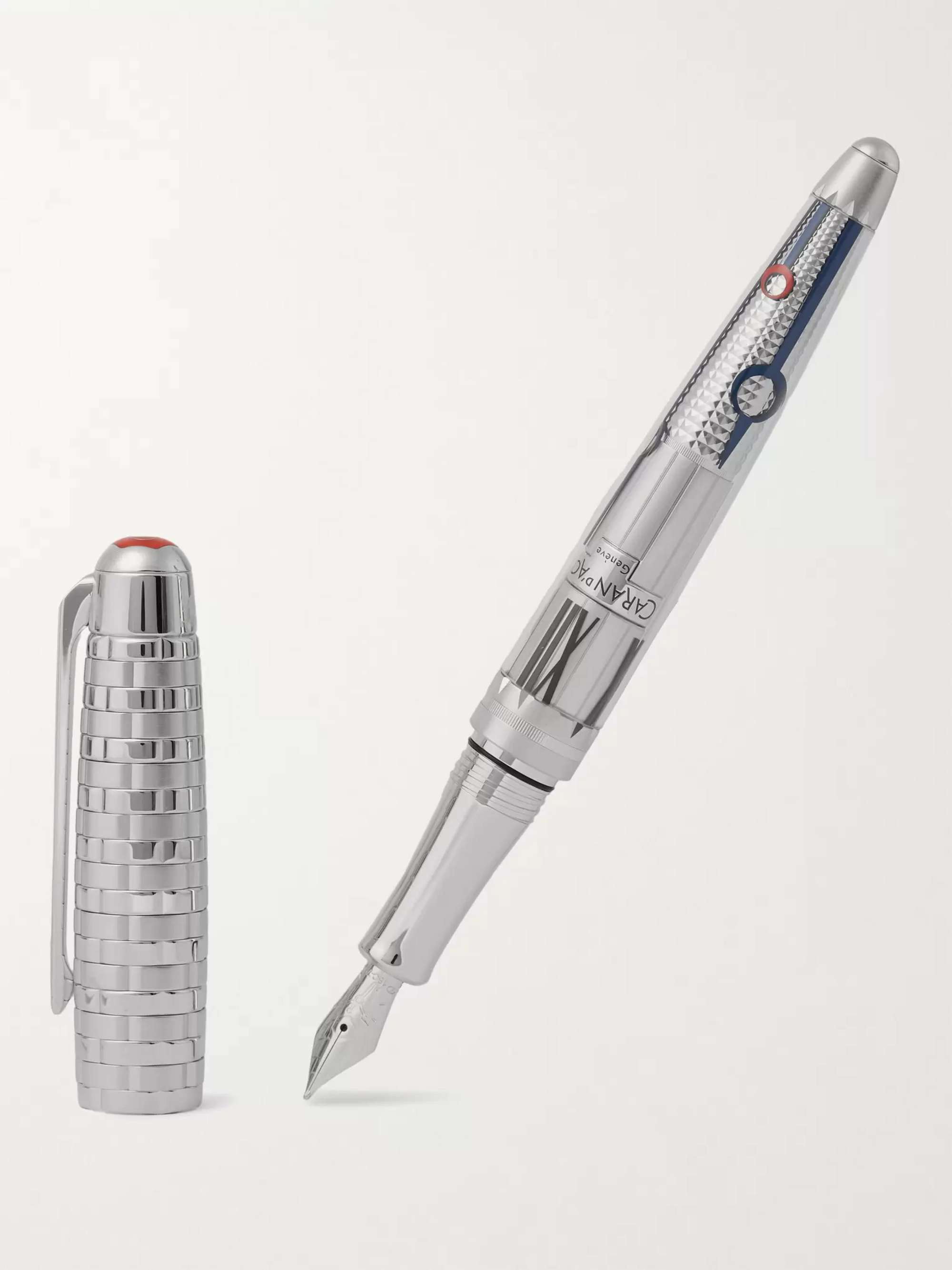 CARAN D'ACHE 1010 Timekeeper Silver-Tone and Lacquered Fountain Pen