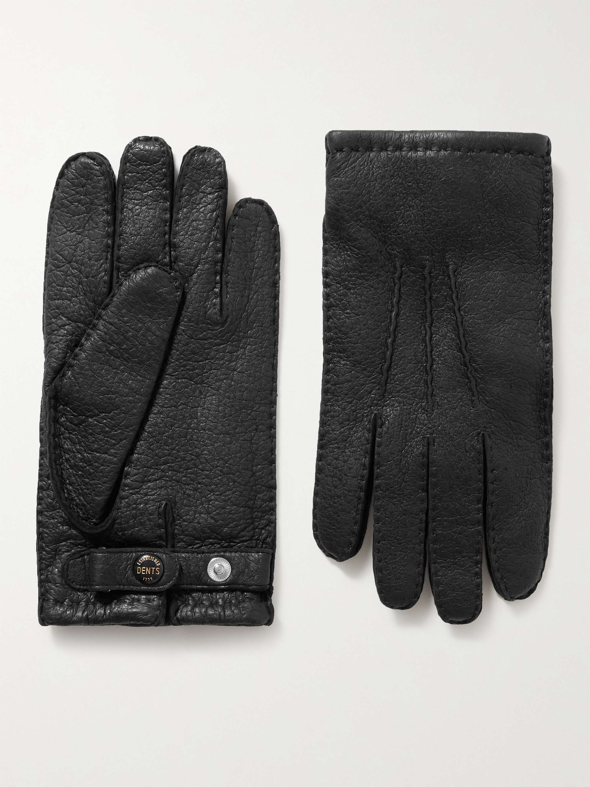 DENTS Hampton Cashmere-Lined Full-Grain Leather Gloves