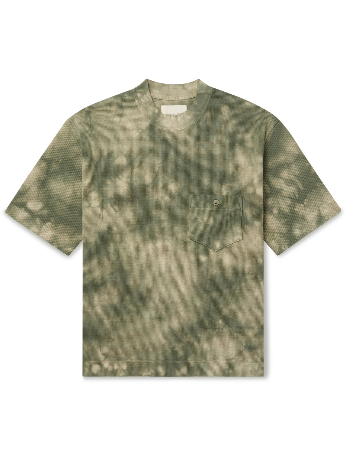Tie-Dyed Waffle-Knit Cotton-Blend Jersey T-Shirt