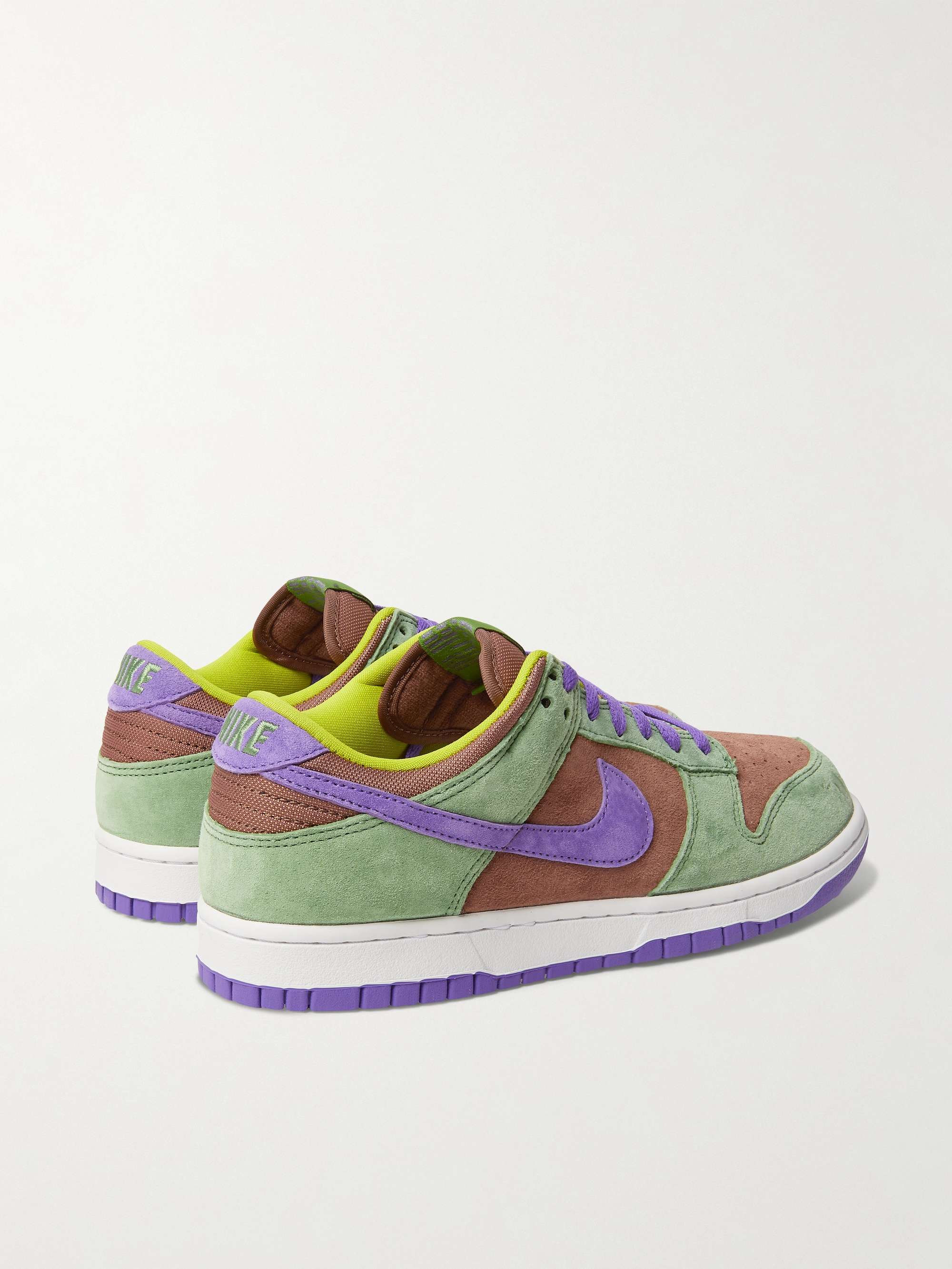 NIKE Dunk Low Mesh and Suede Sneakers
