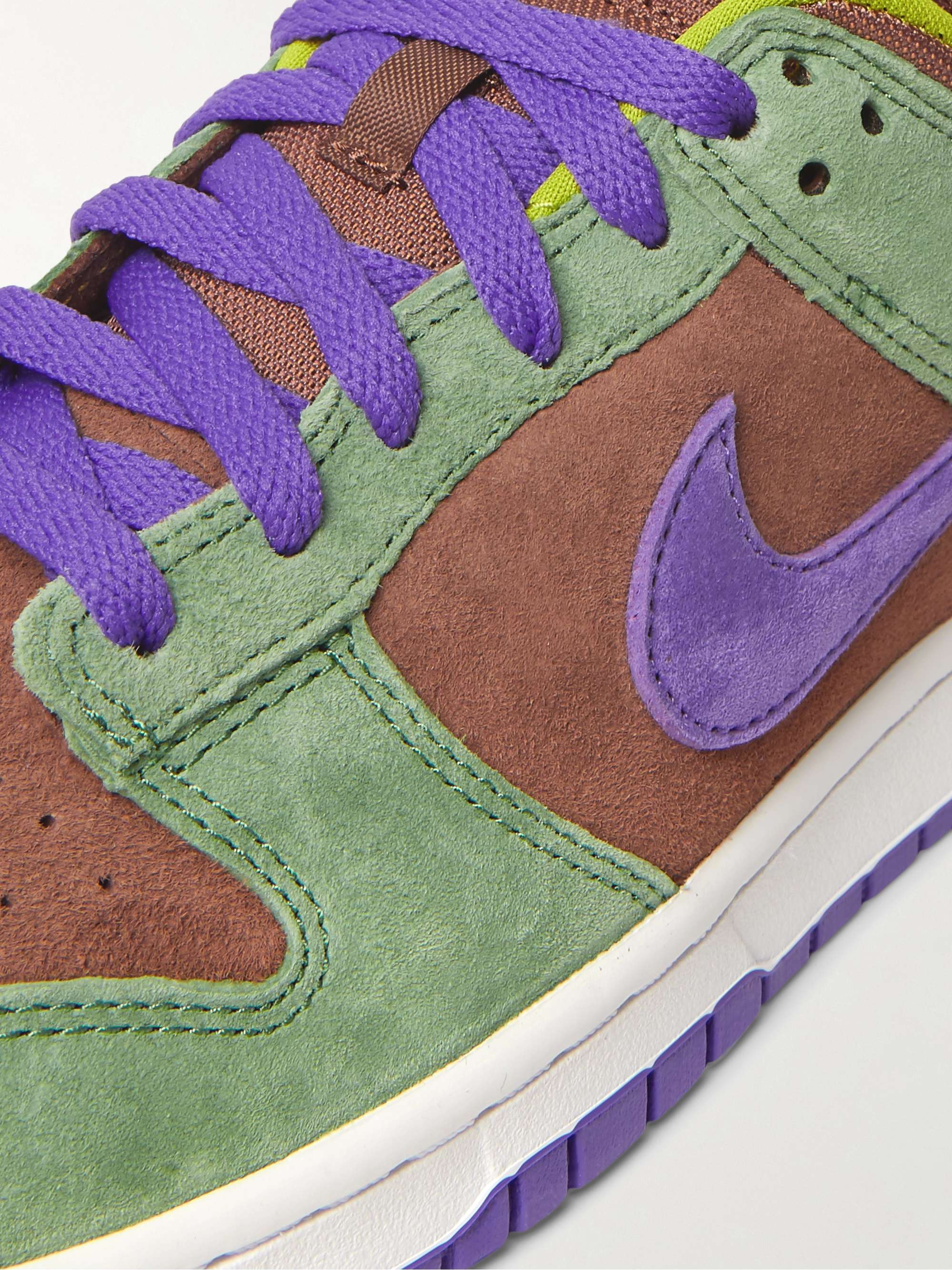NIKE Dunk Low Mesh and Suede Sneakers