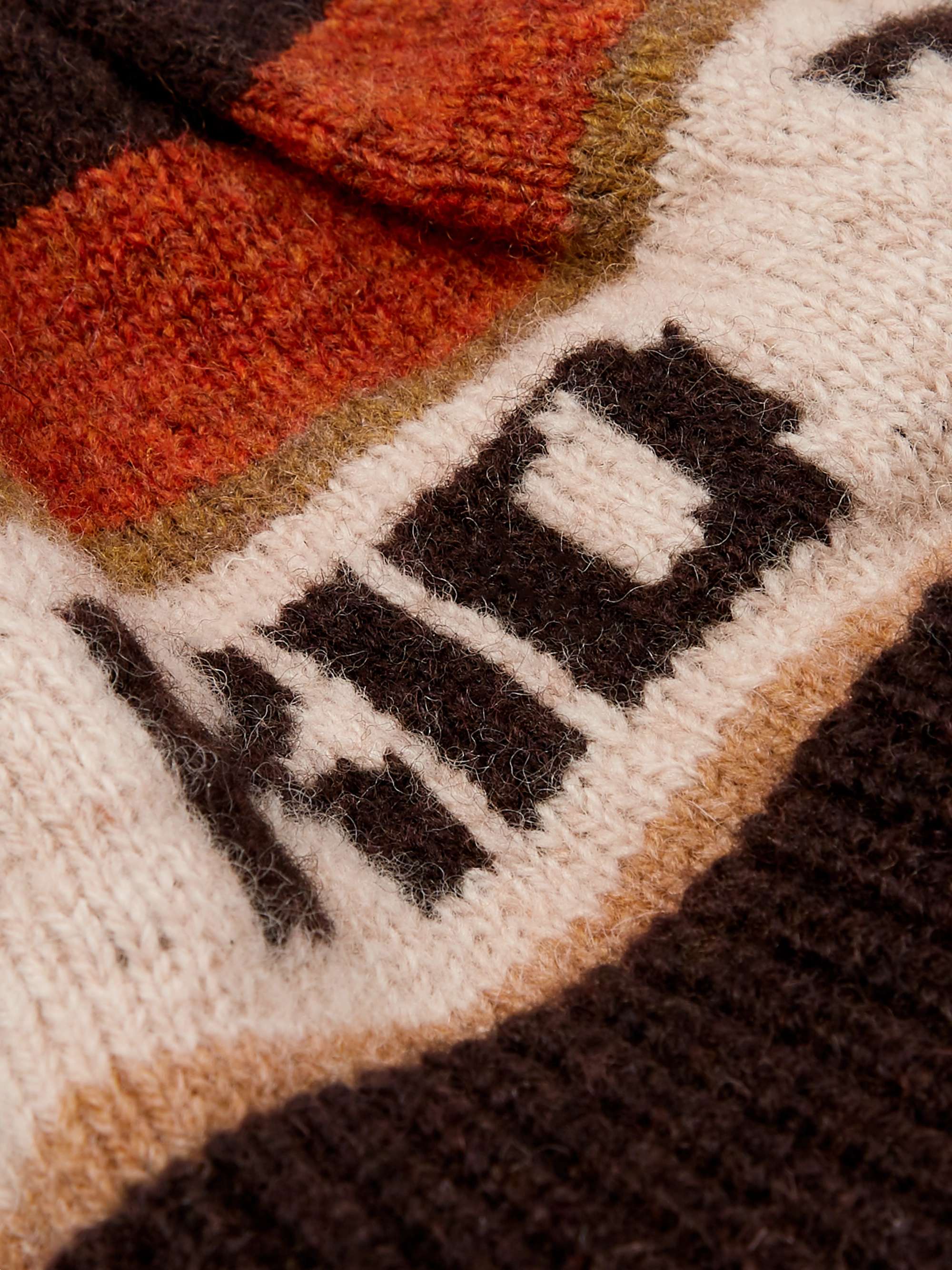 CELINE HOMME The Dancing Kid Striped Wool-Jacquard Beanie