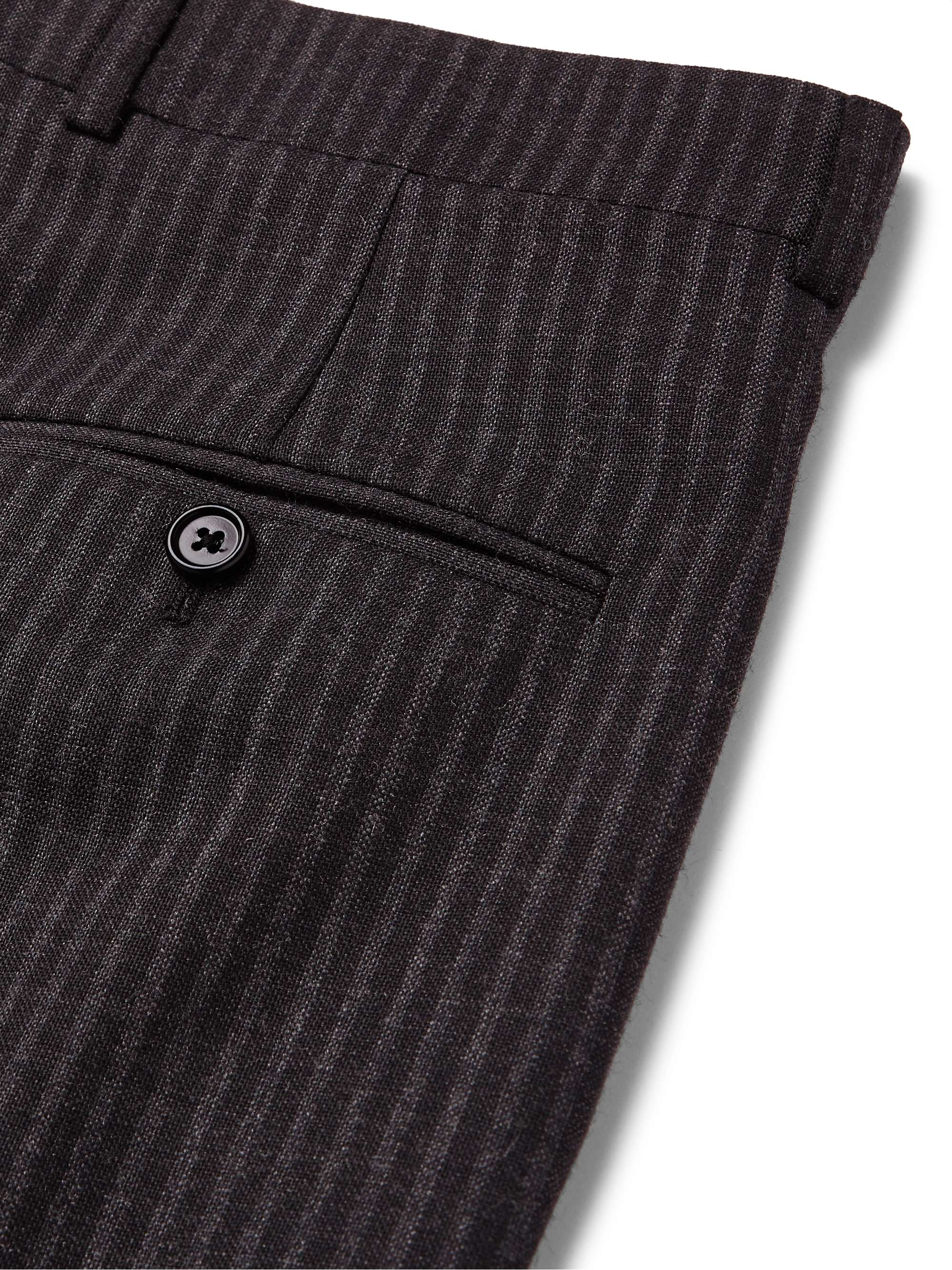 CELINE HOMME Striped Wool Skate Pants