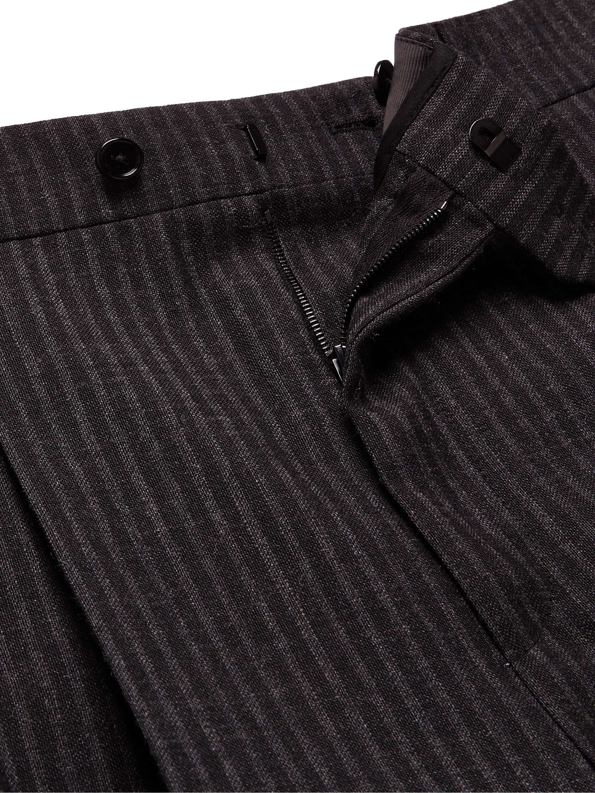 CELINE HOMME Striped Wool Skate Pants