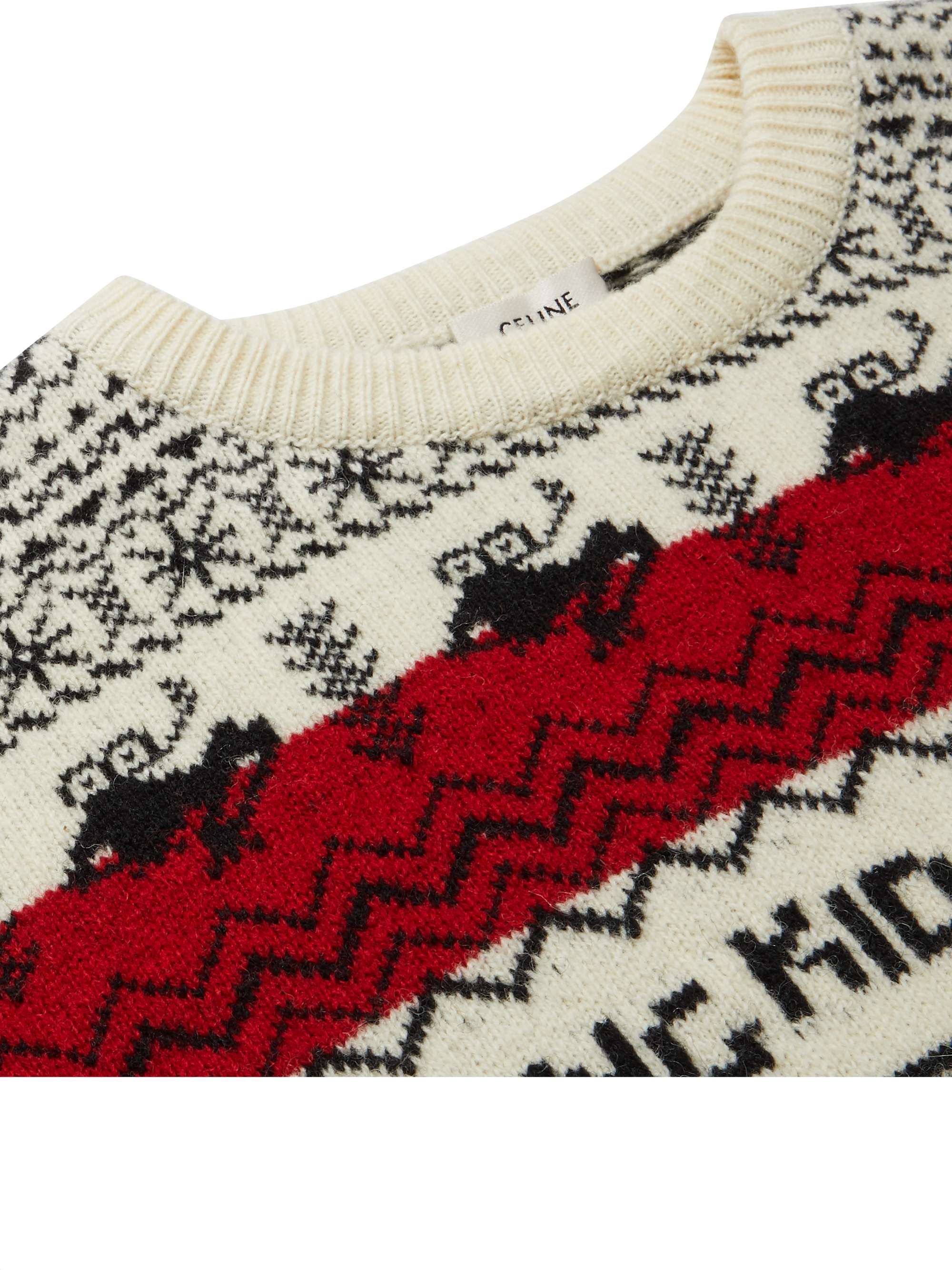 CELINE HOMME Fair Isle Wool-Jacquard Sweater