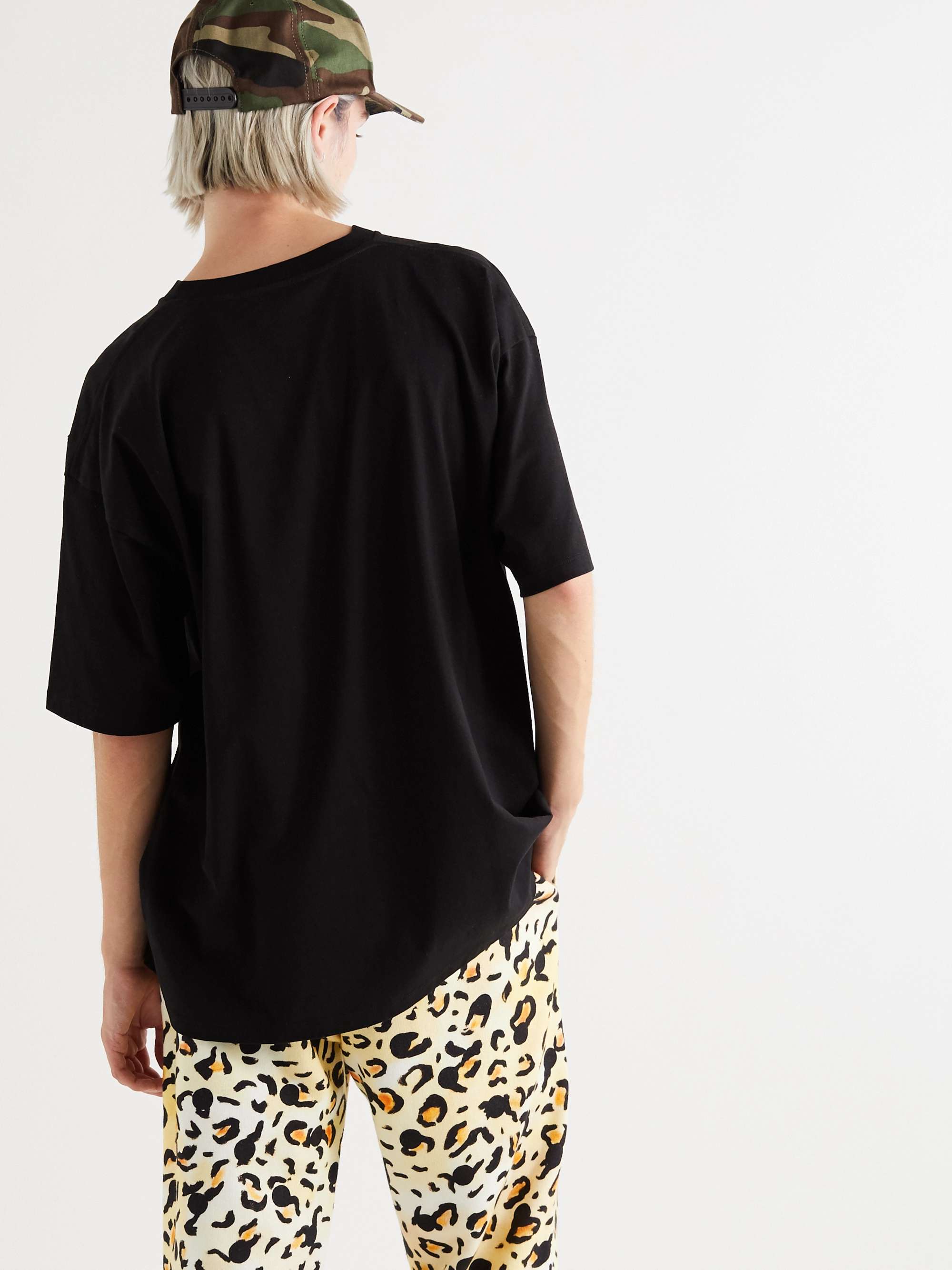 CELINE HOMME The Dancing Kid Glittered-Print Cotton-Jersey T-Shirt