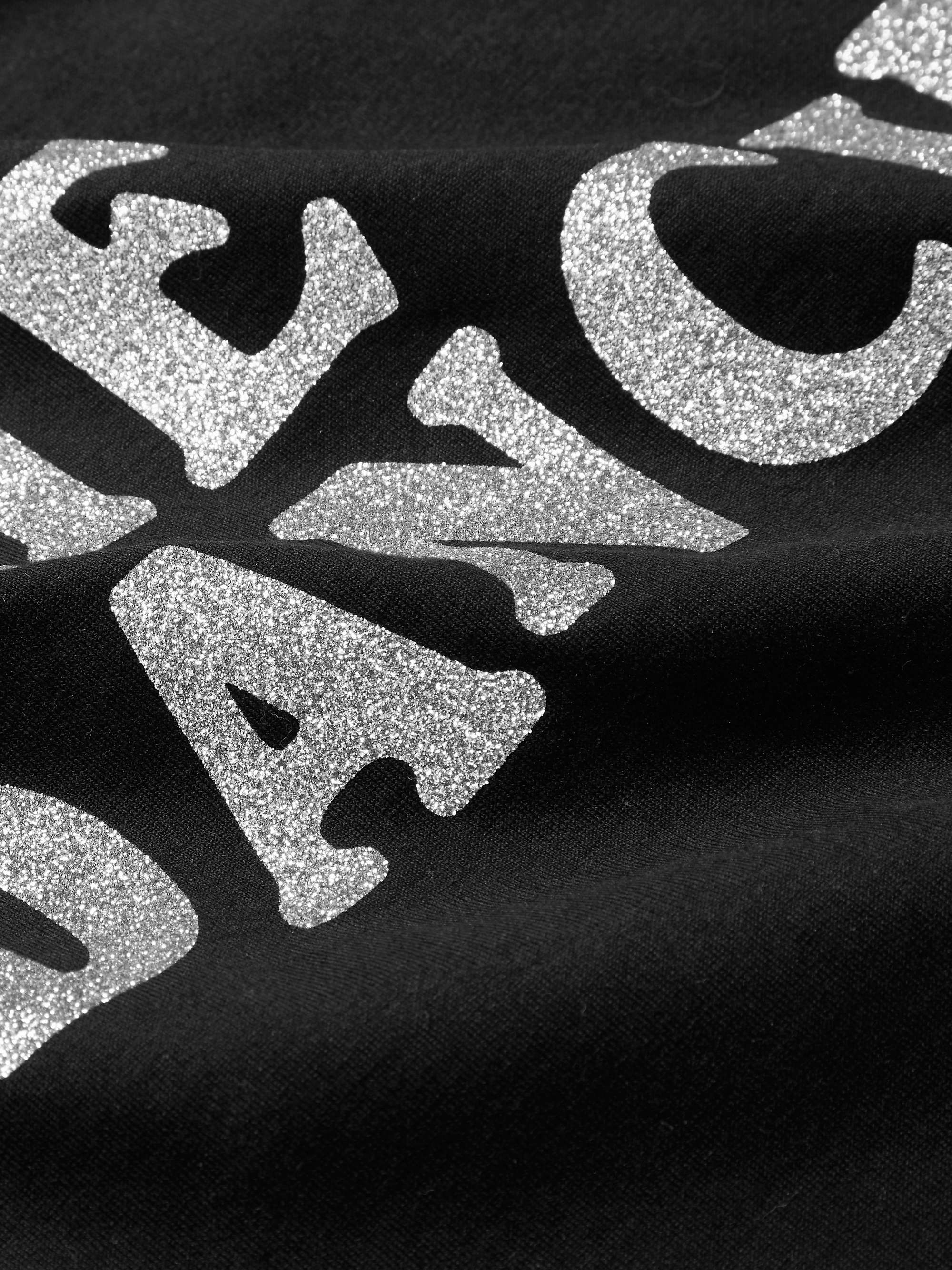 CELINE HOMME The Dancing Kid Glittered-Print Cotton-Jersey T-Shirt