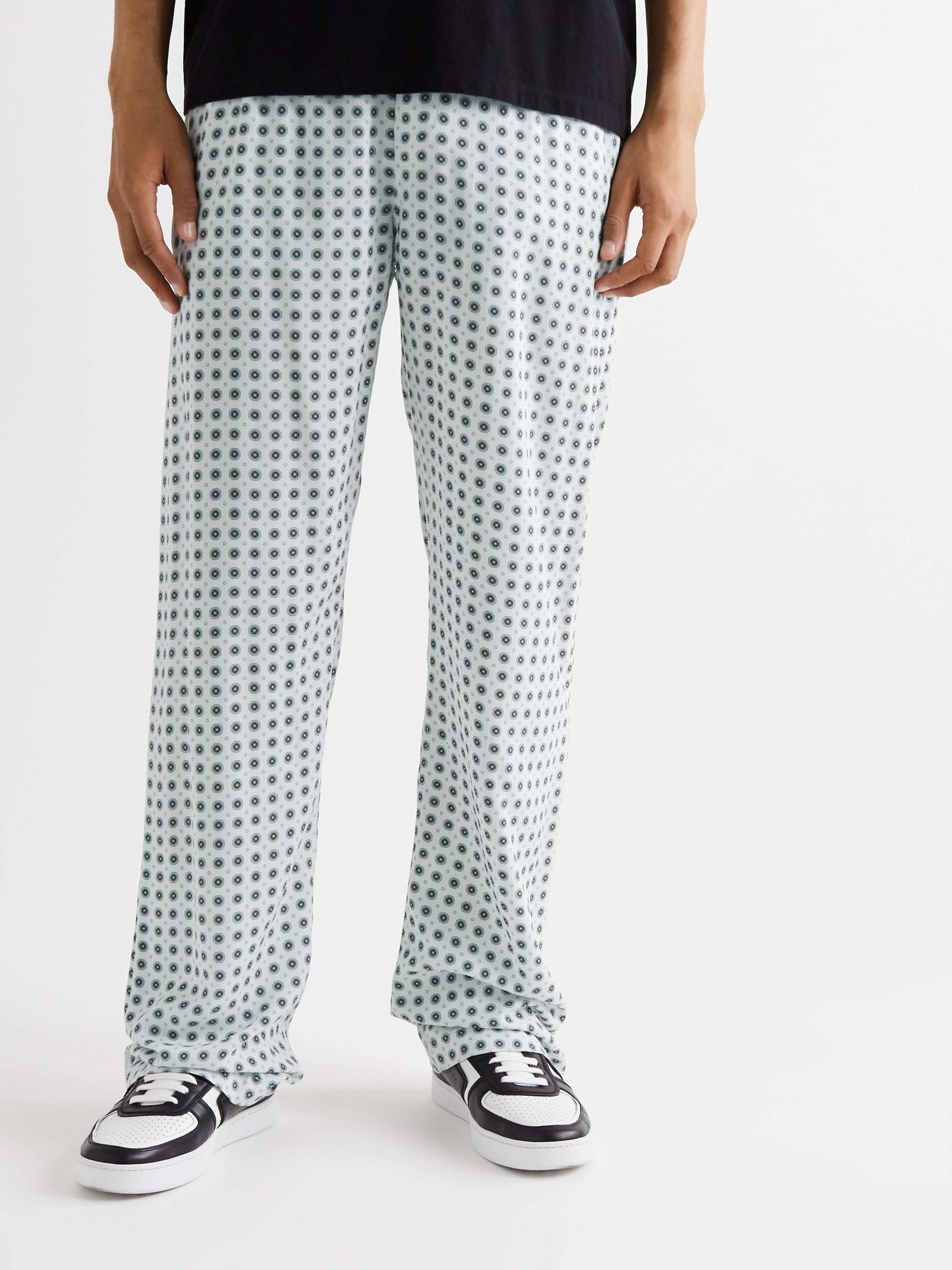 CELINE HOMME Printed Viscose Pyjama Trousers