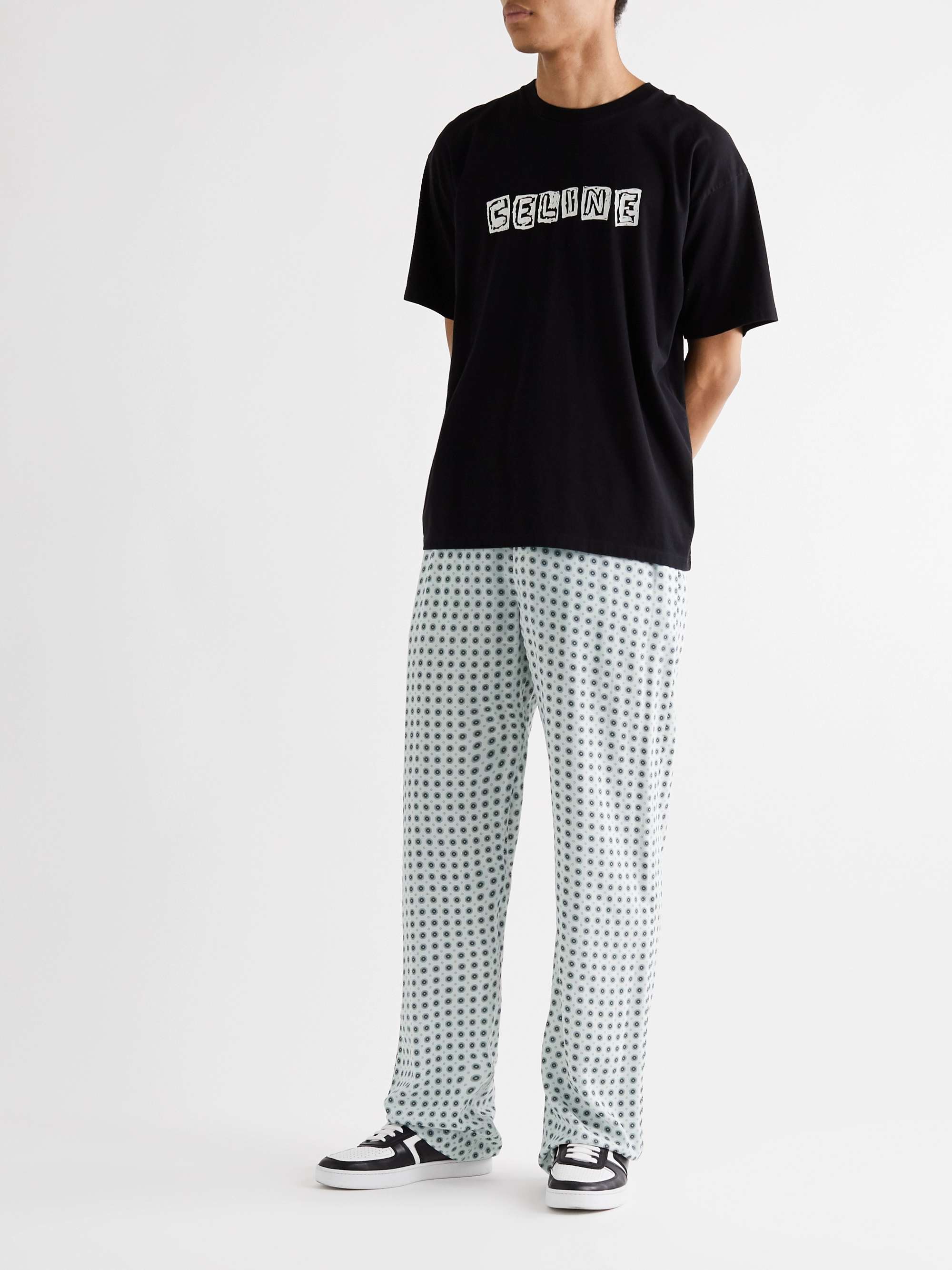 CELINE HOMME Printed Viscose Pyjama Trousers