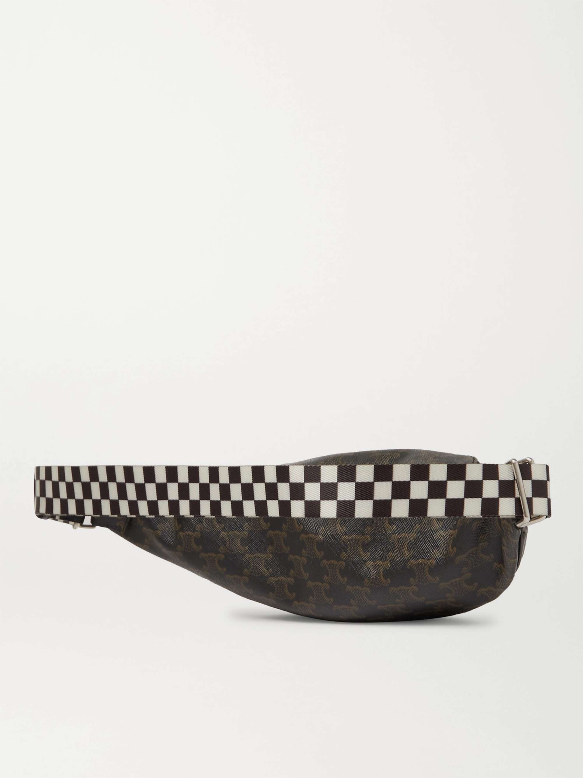 CELINE HOMME Triomphe Celine-Print Coated-Canvas and Nylon Belt Bag