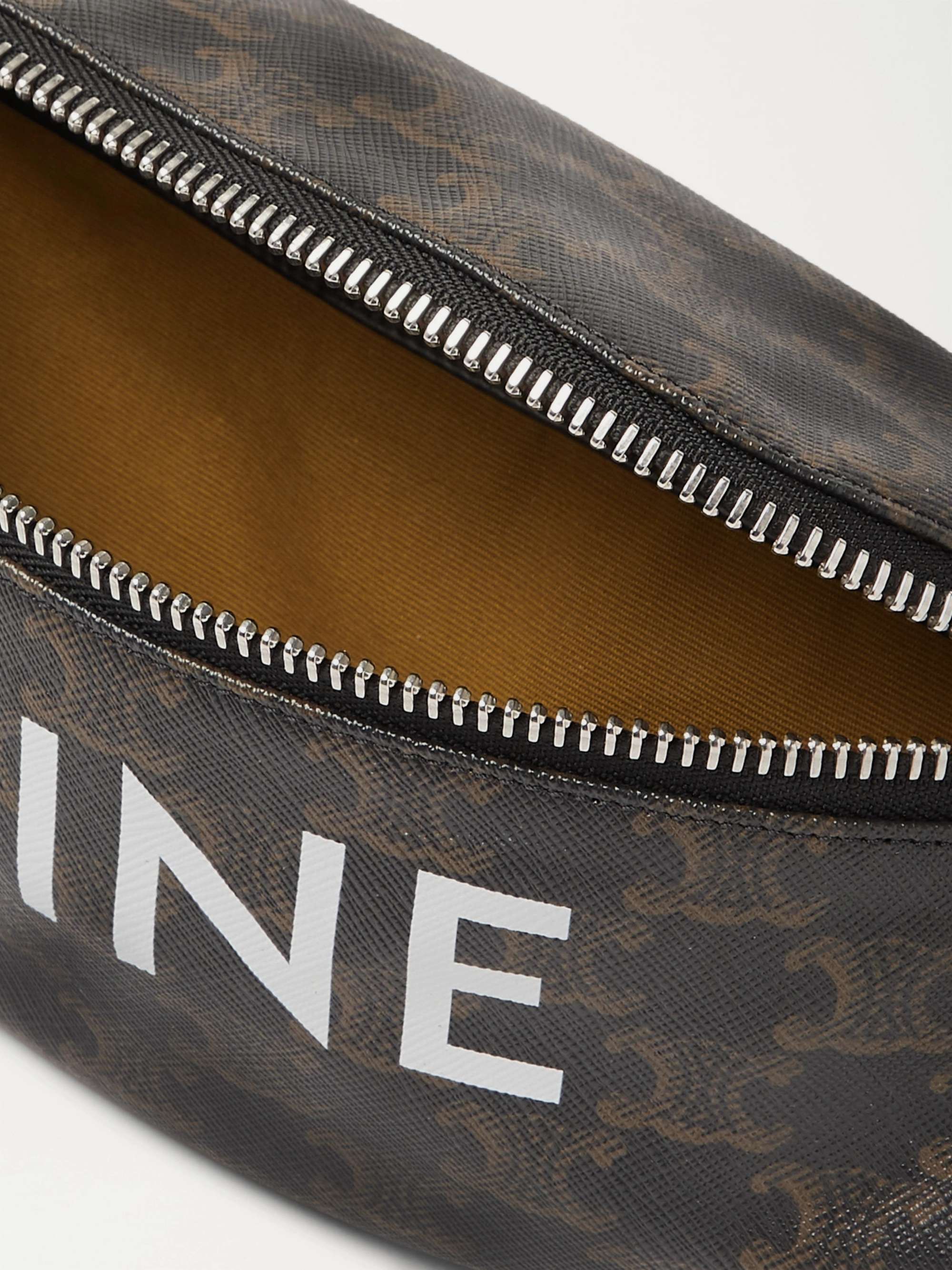 CELINE HOMME Triomphe Celine-Print Coated-Canvas and Nylon Belt Bag