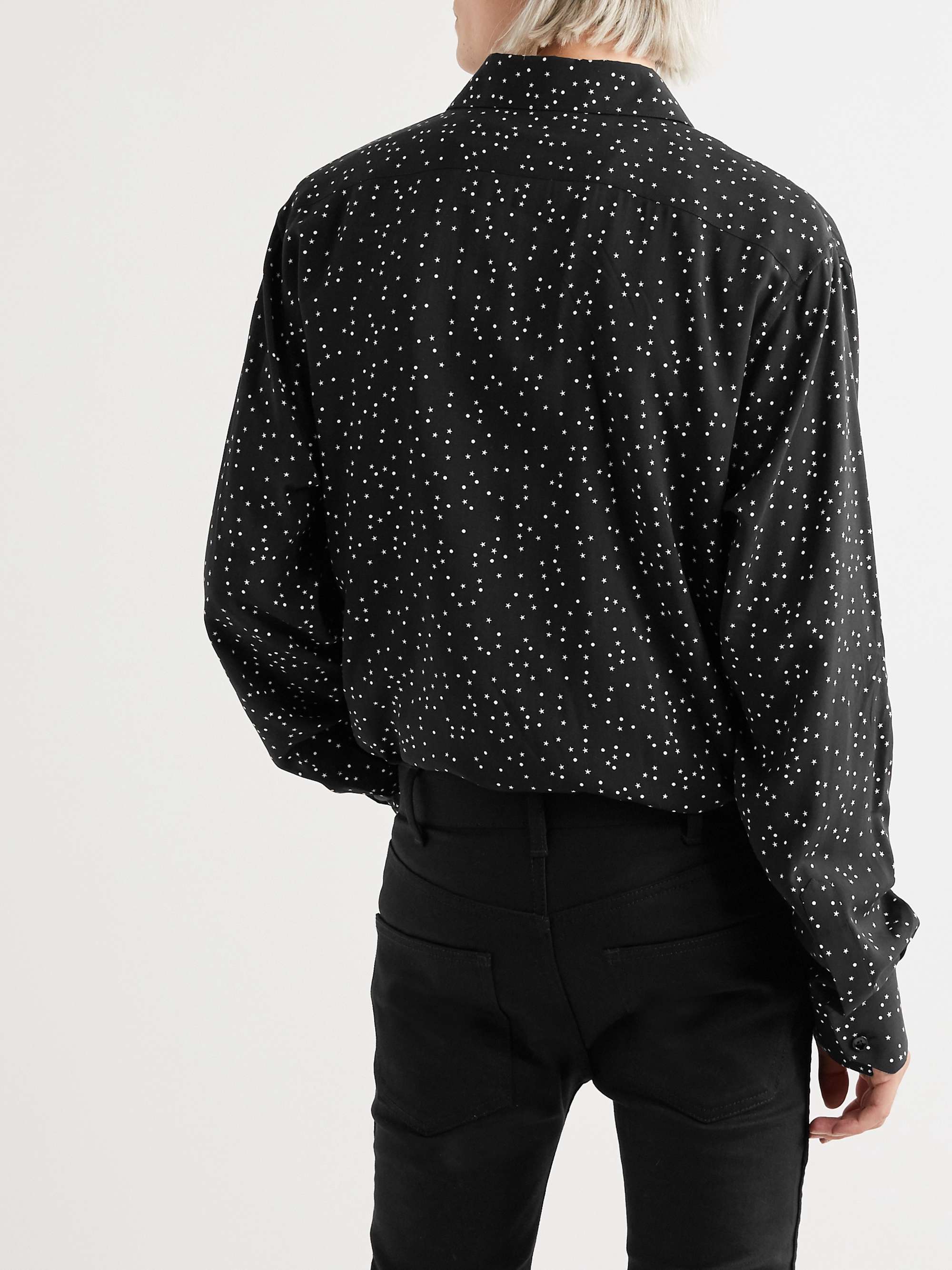 CELINE HOMME Star-Printed Viscose Western Shirt