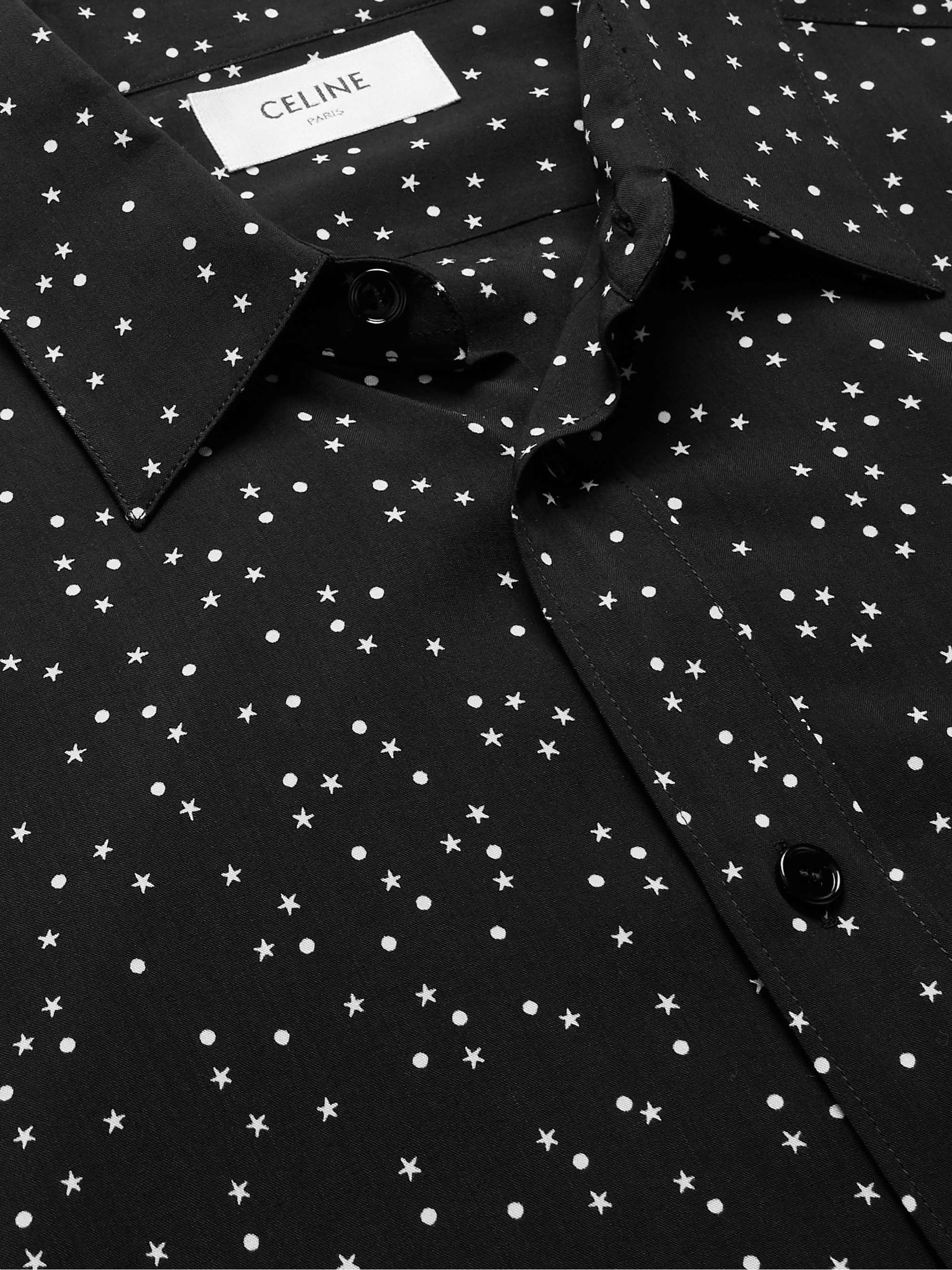 CELINE HOMME Star-Printed Viscose Western Shirt