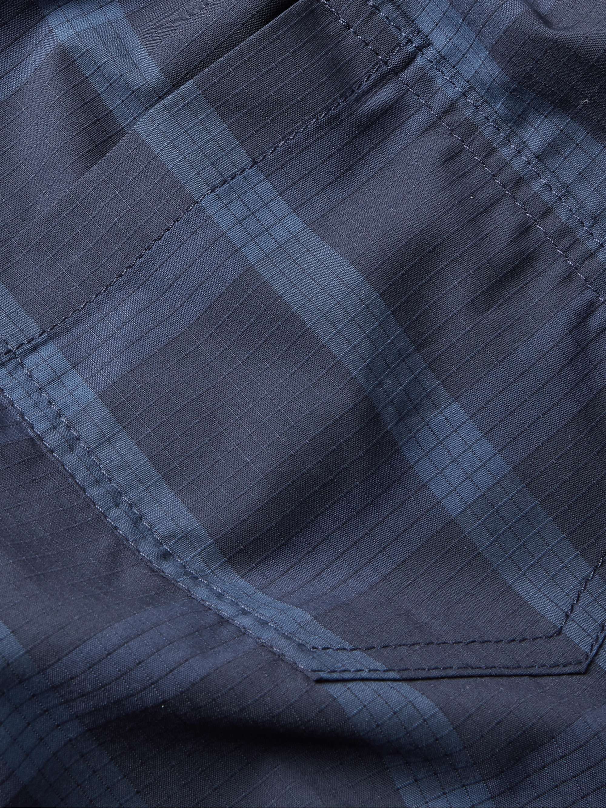 HOWLIN' Cocktail Convertible-Collar Striped Cotton-Blend Seersucker Shirt