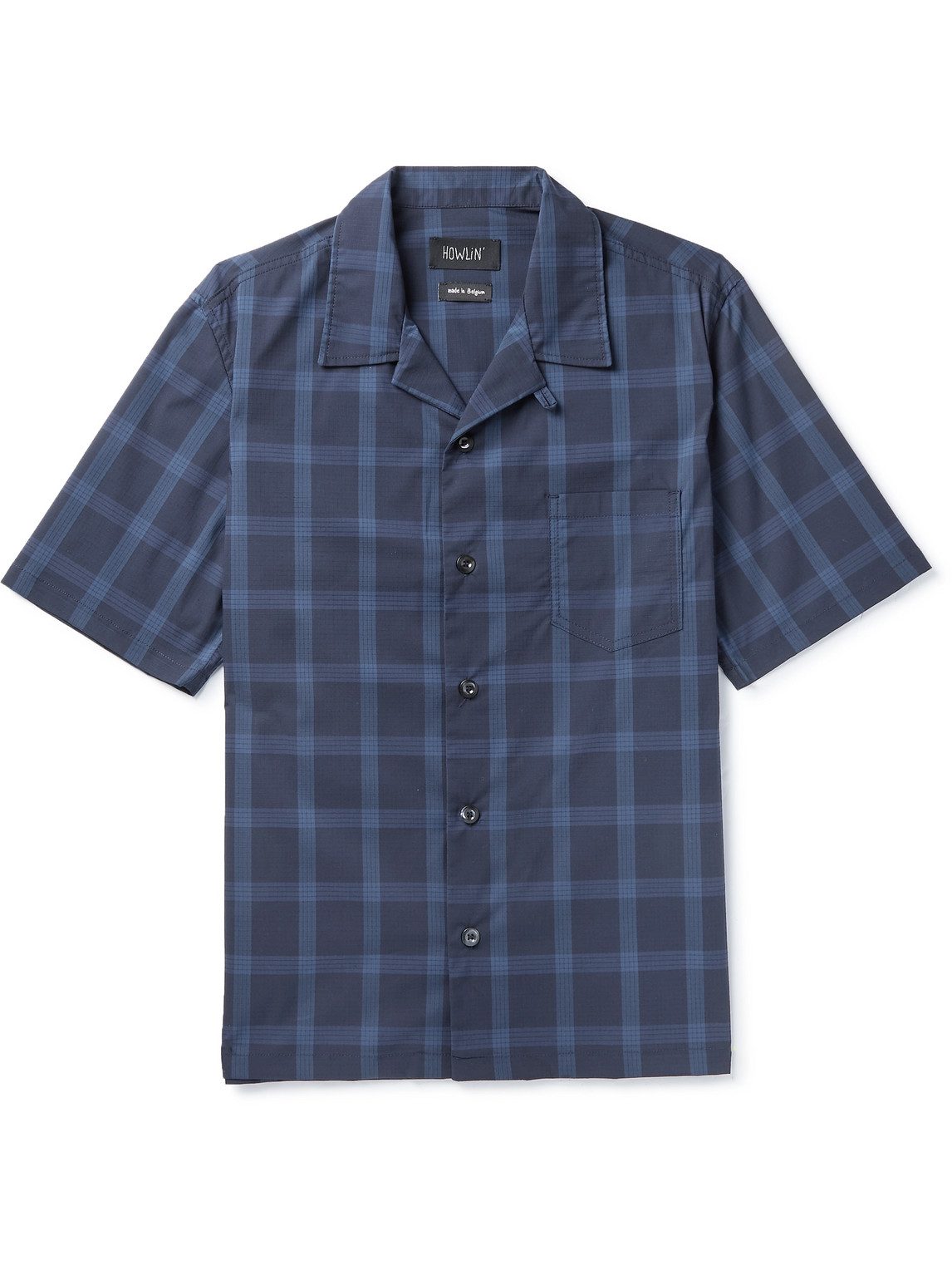 HOWLIN’ – Cocktail Camp-Collar Checked Cotton-Blend Ripstop Shirt