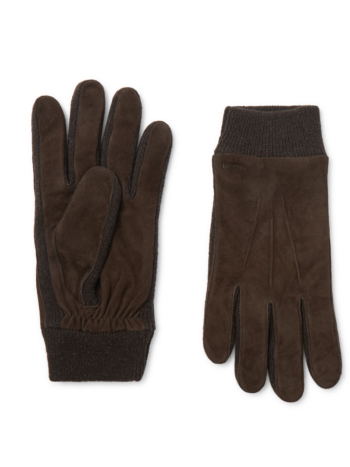 Hestra Geoffrey Suede Gloves In Brown