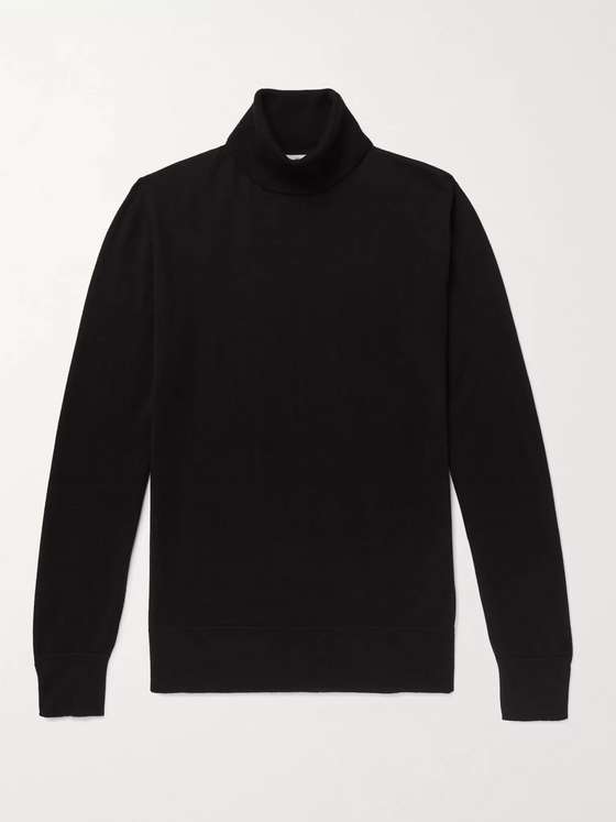 MR P. SlimFit Cashmere and SilkBlend Rollneck Sweater for Men MR PORTER