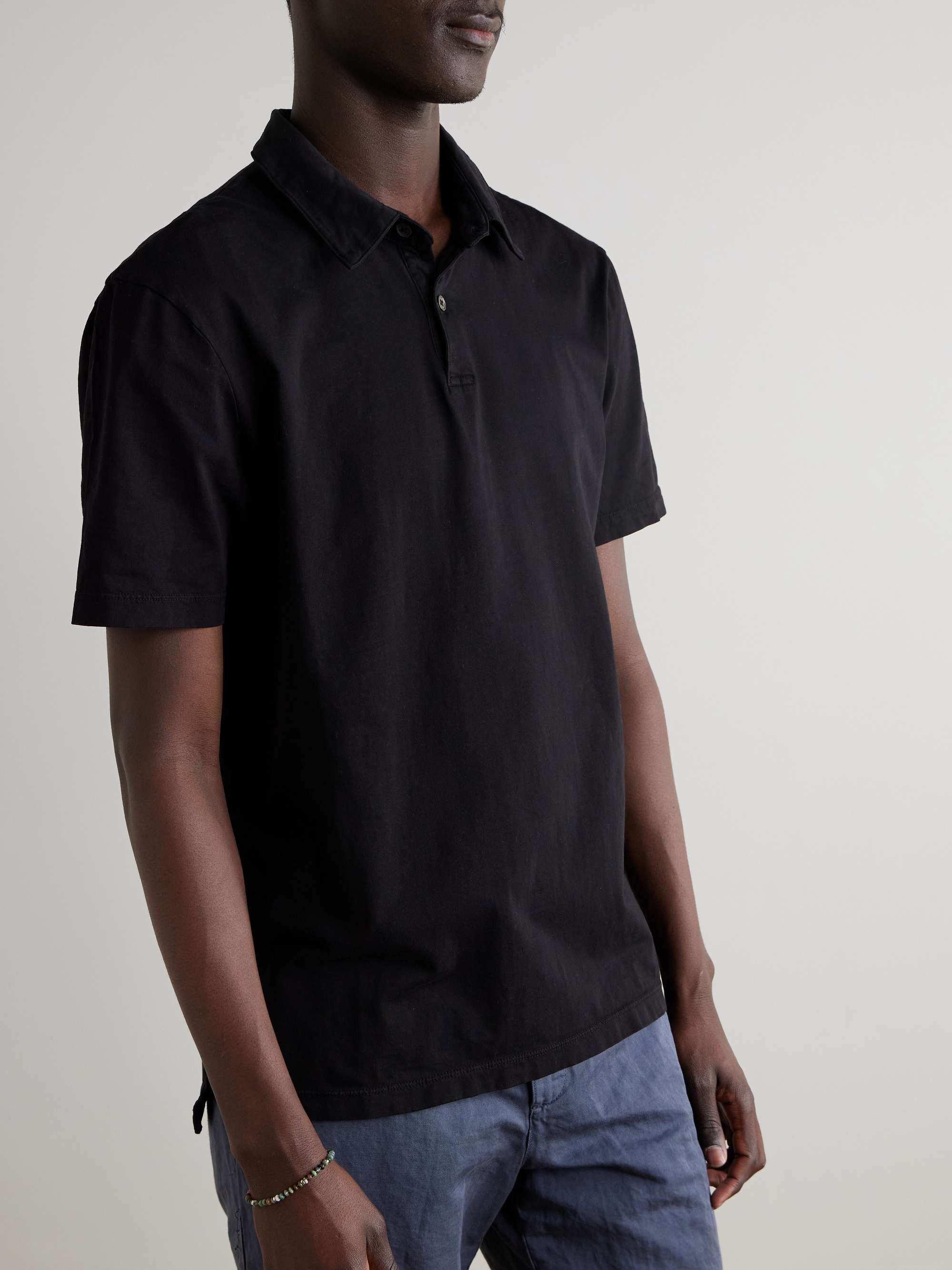 JAMES PERSE Supima Cotton-Jersey Polo Shirt