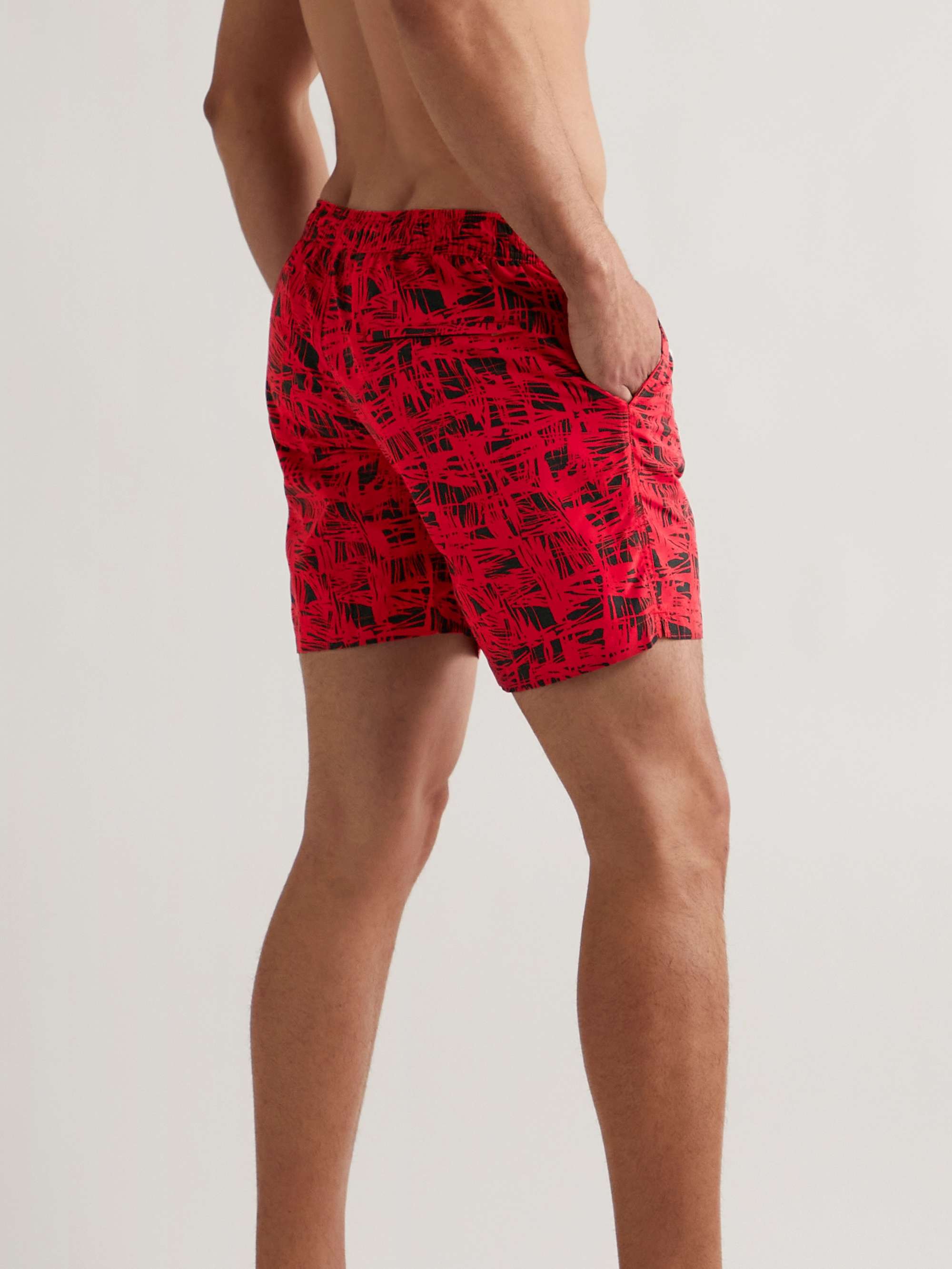 THORSUN + Charvet Mid-Length Printed Swim Shorts