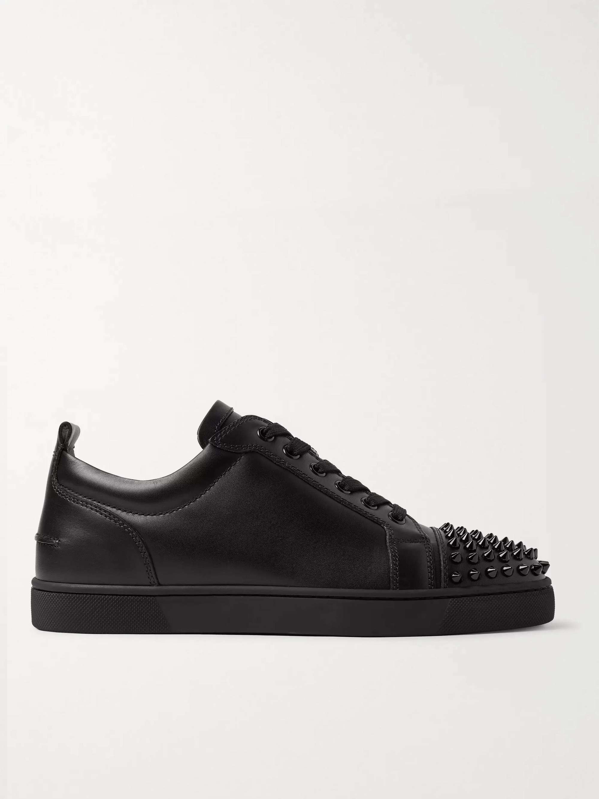 CHRISTIAN LOUBOUTIN Louis Junior Spikes Cap-Toe Leather Sneakers