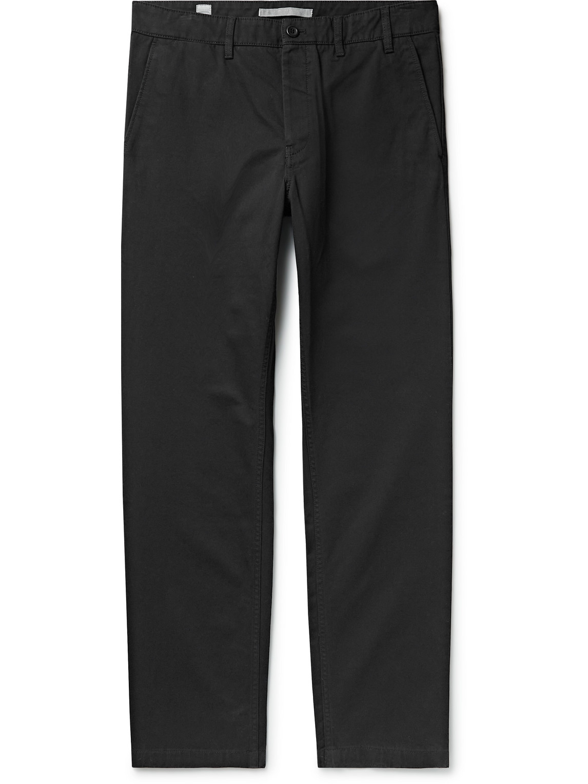 Norse Projects Aros Heavy Straight-leg Organic Cotton Trousers In Black
