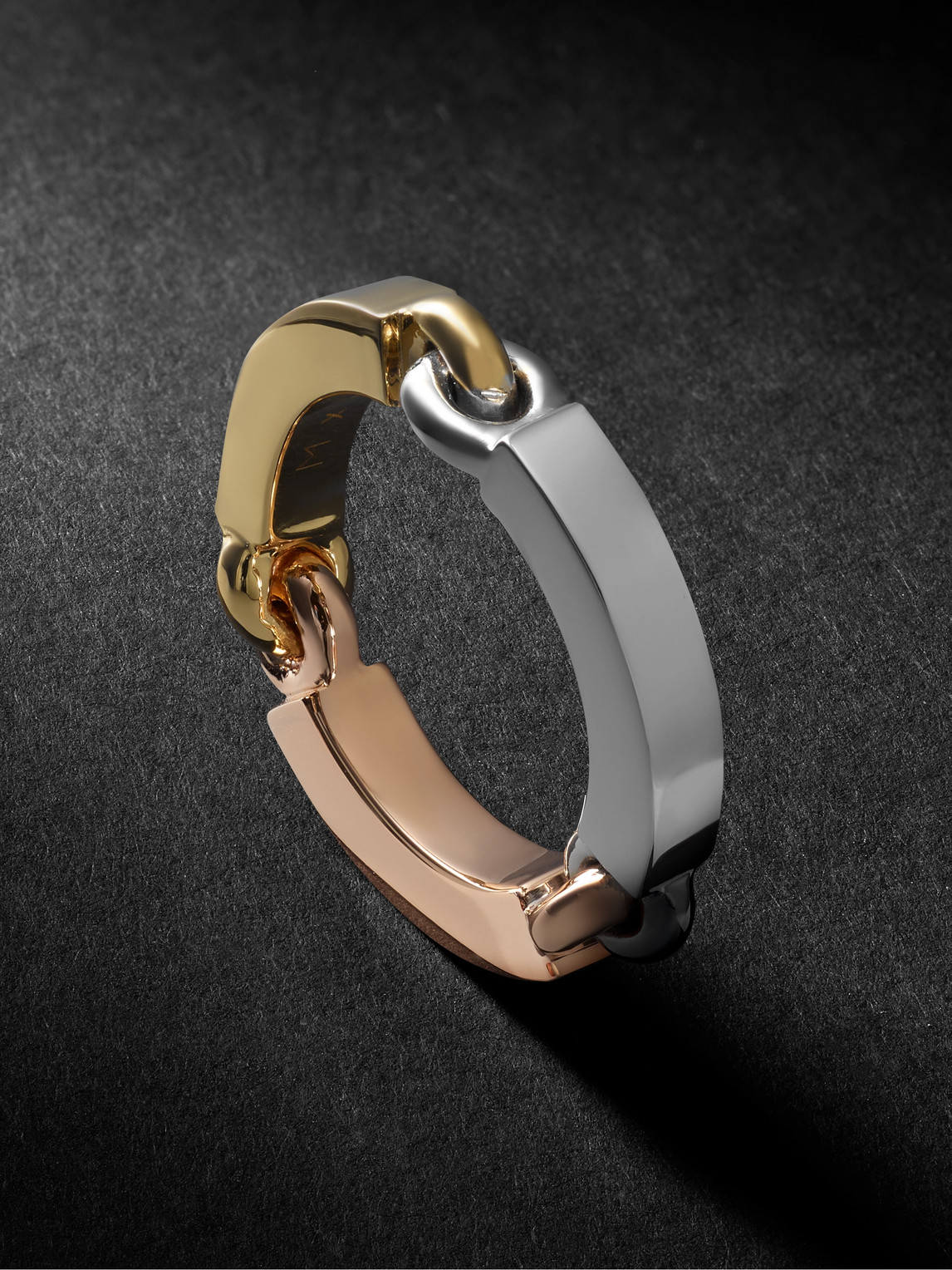 Maor The Perihelion White, Yellow And Rose Gold Ring