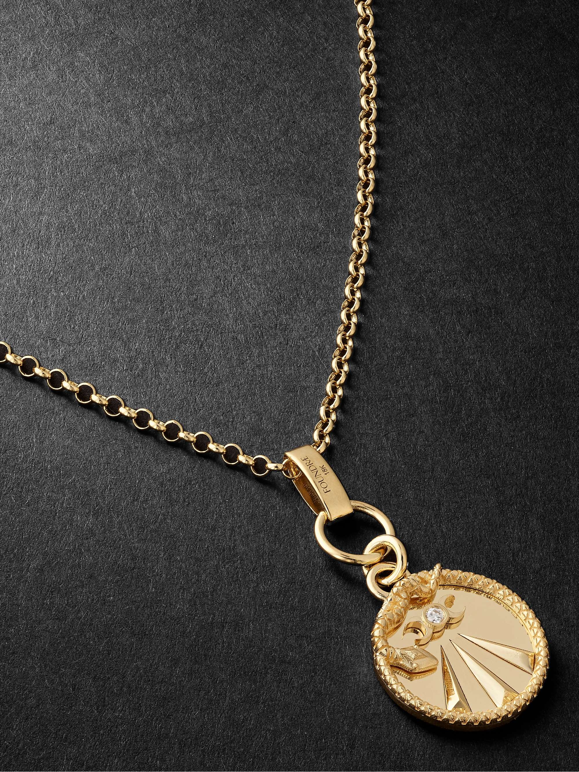FOUNDRAE Mind, Body, Soul Gold Diamond Necklace