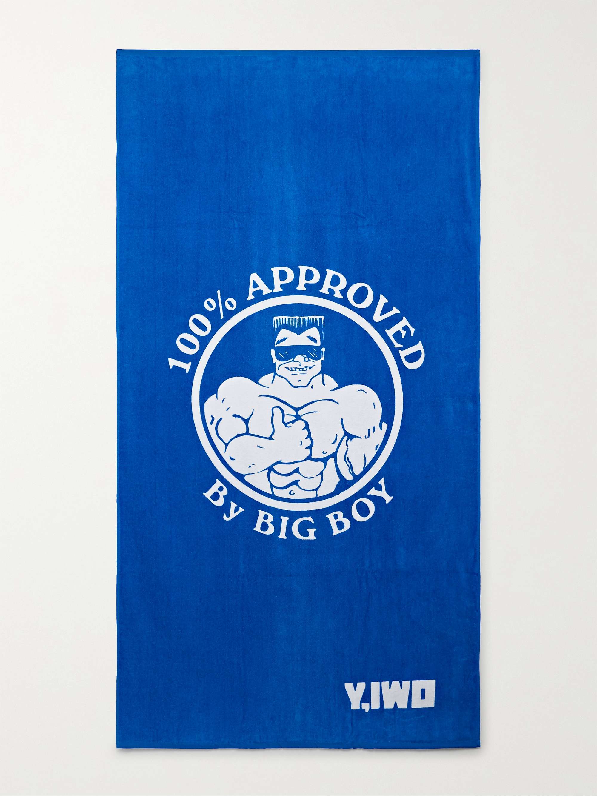 Y,IWO Logo-Jacquard Cotton-Terry Beach Towel