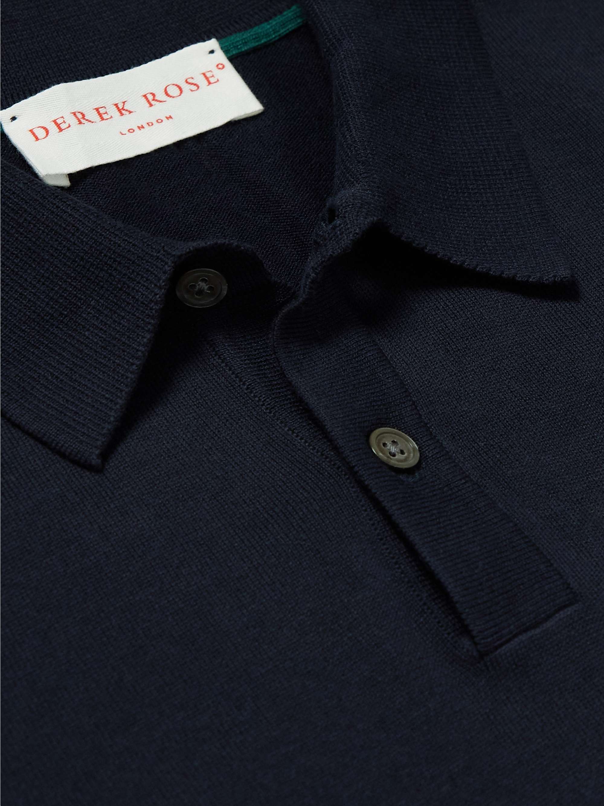 DEREK ROSE Jacob Sea Island Cotton Polo Shirt