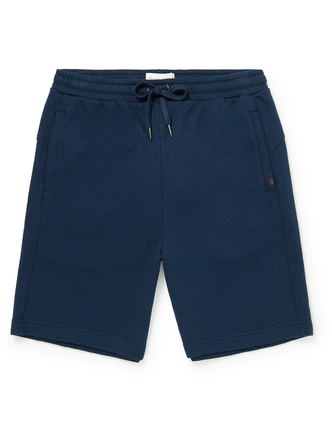 Derek Rose Quinn Straight-leg Cotton And Modal-blend Jersey Drawstring Shorts In Blue