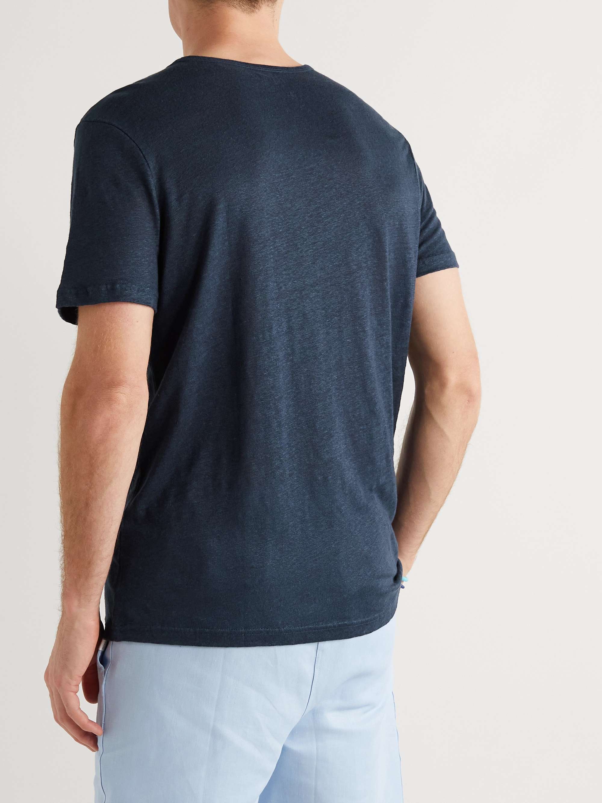 DEREK ROSE Jordan Linen T-Shirt