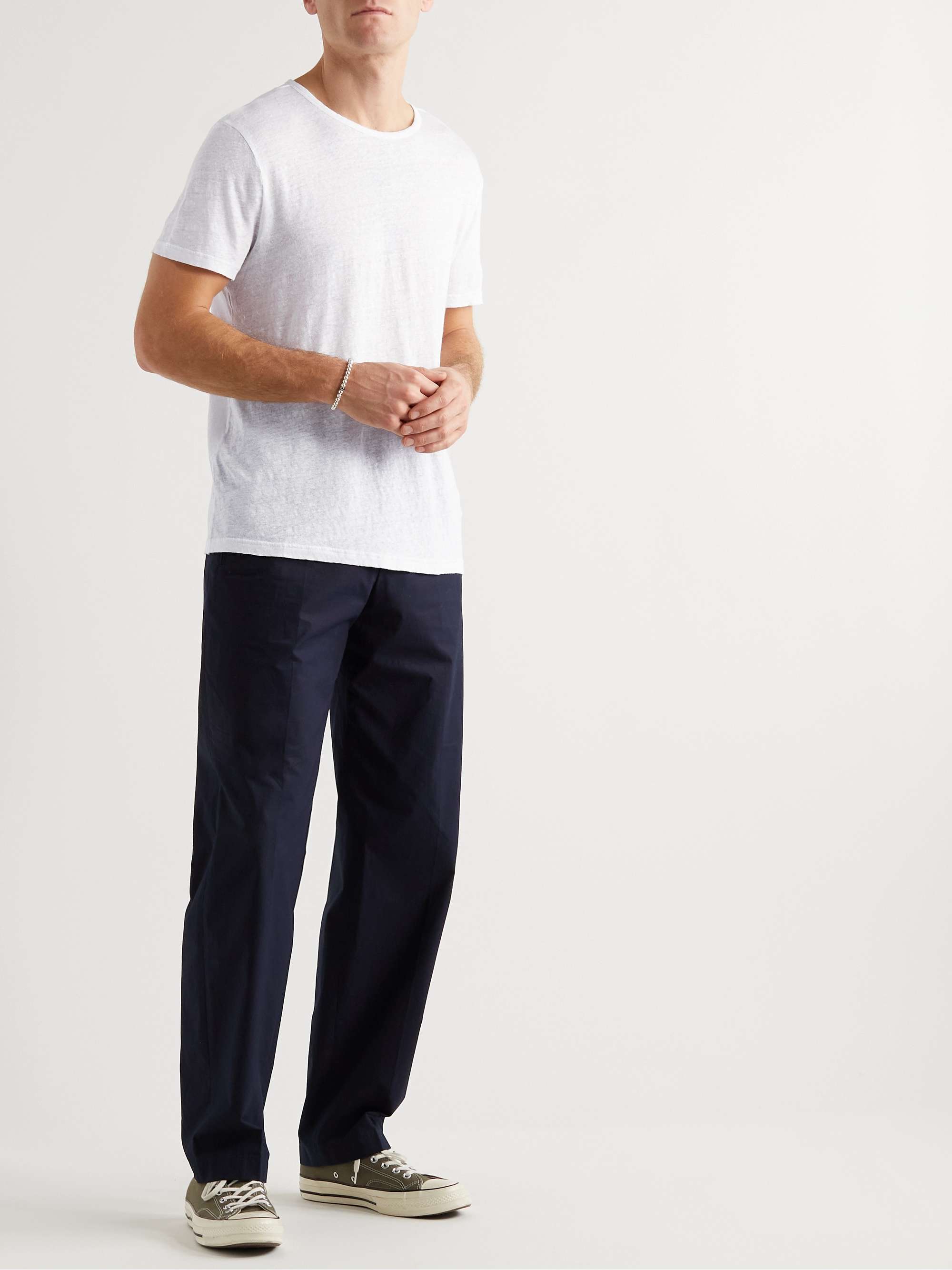 DEREK ROSE Jordan Linen T-Shirt