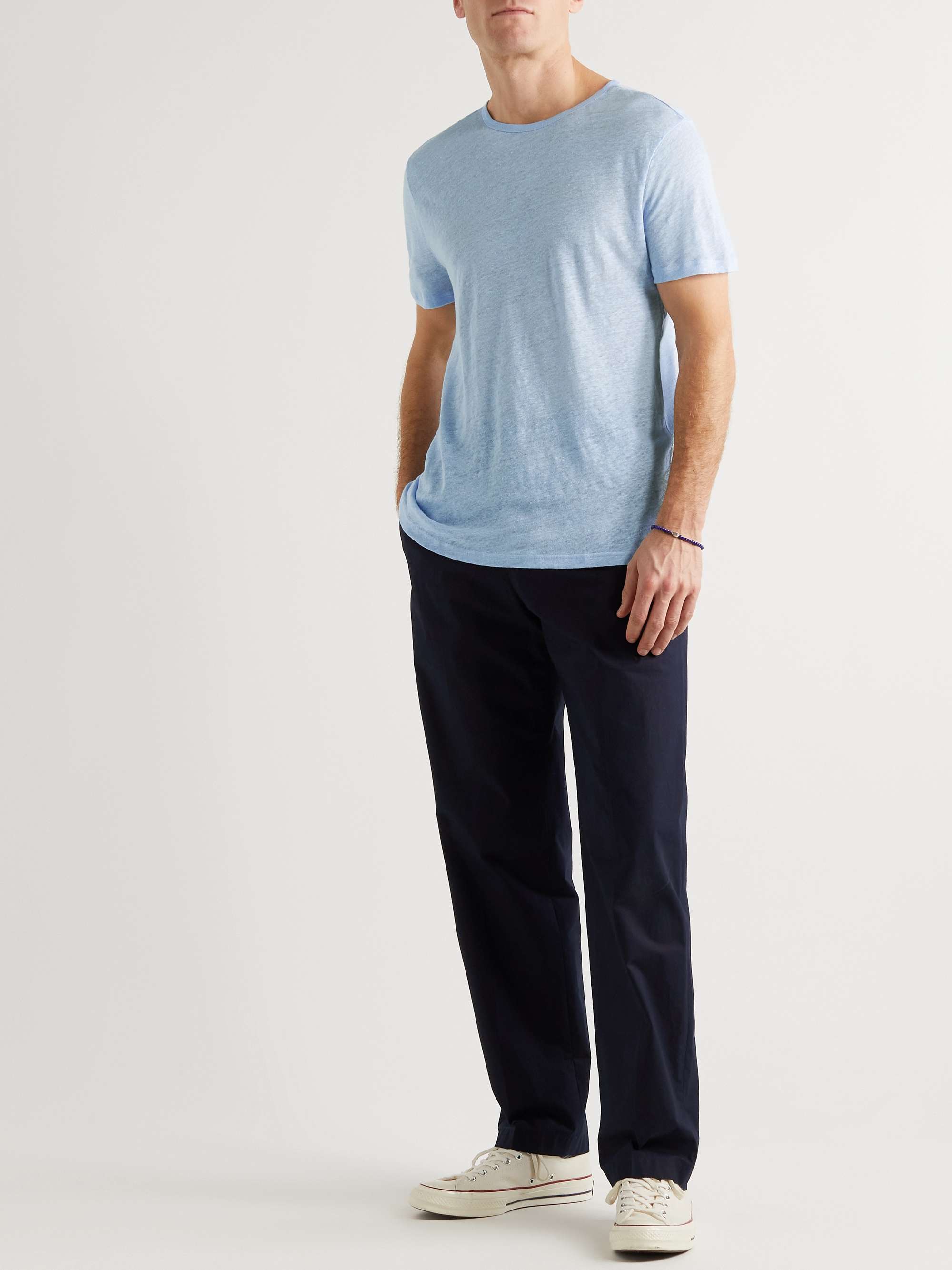 DEREK ROSE Jordan Linen T-Shirt