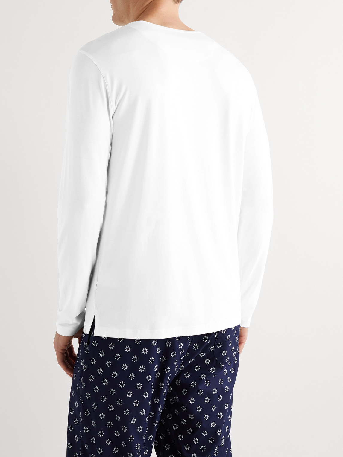 Derek Rose Basel Stretch Micro Modal Jersey T-shirt In White