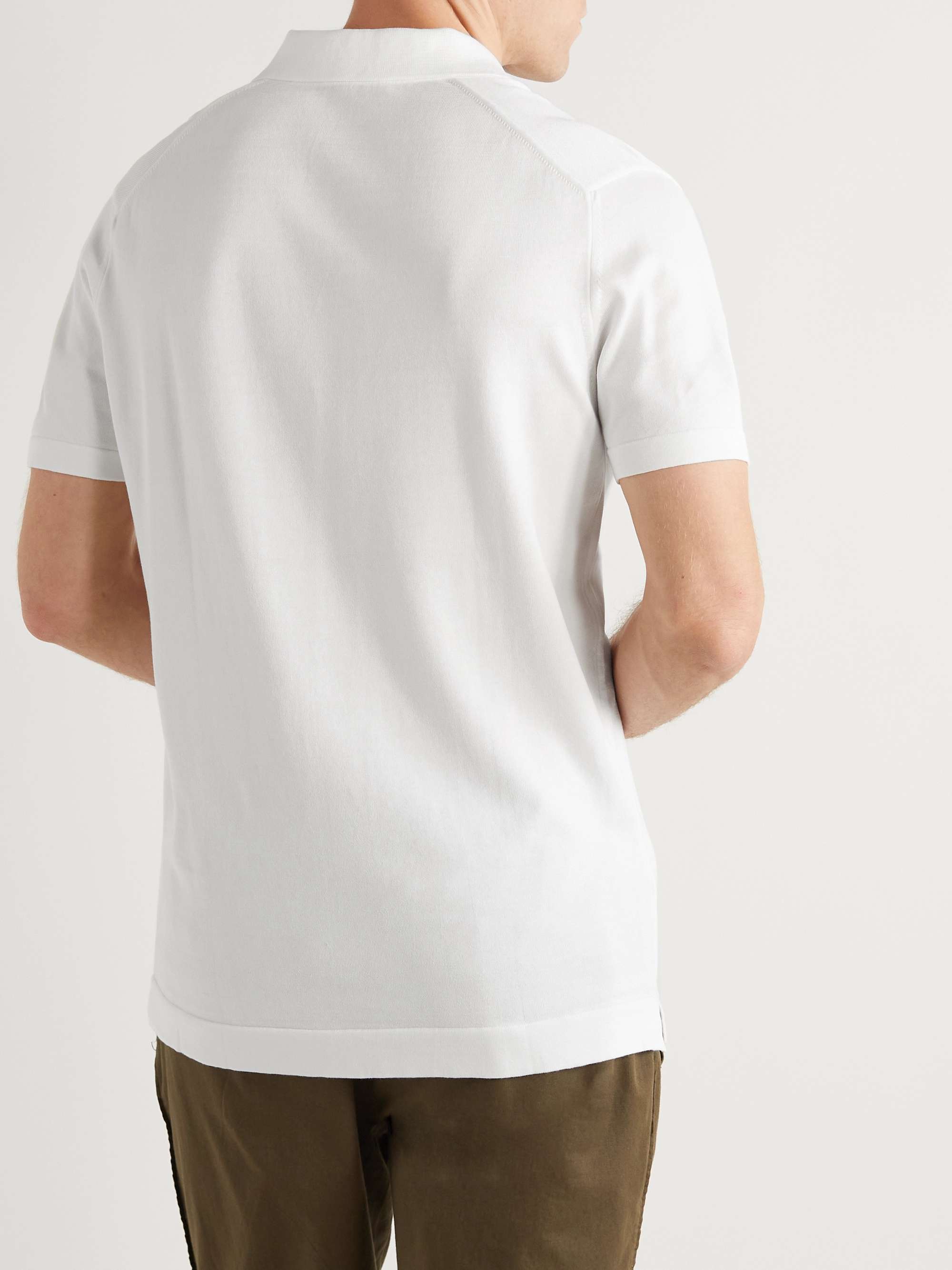 DEREK ROSE Jacob Sea Island Cotton Polo Shirt