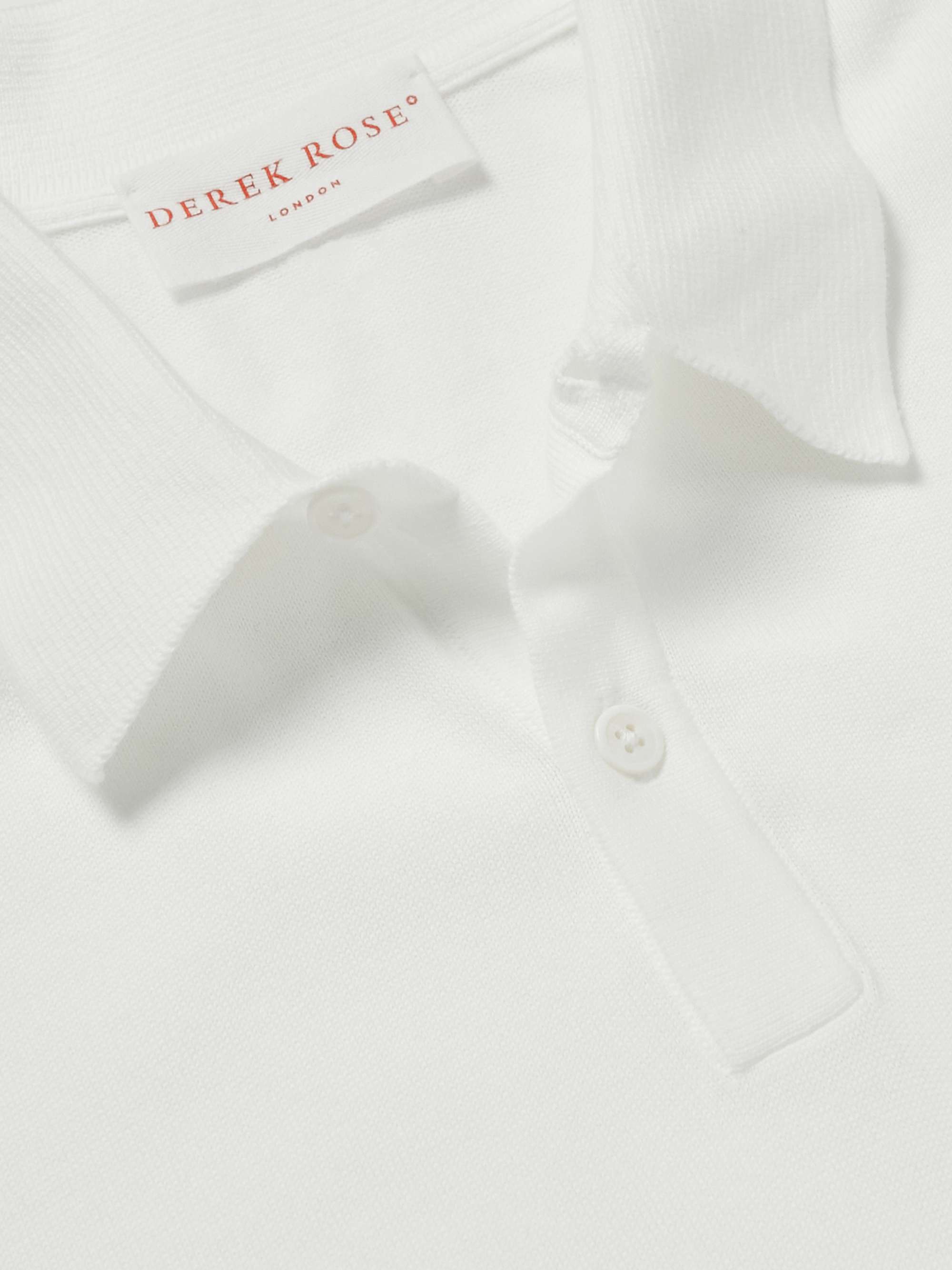 DEREK ROSE Jacob Sea Island Cotton Polo Shirt