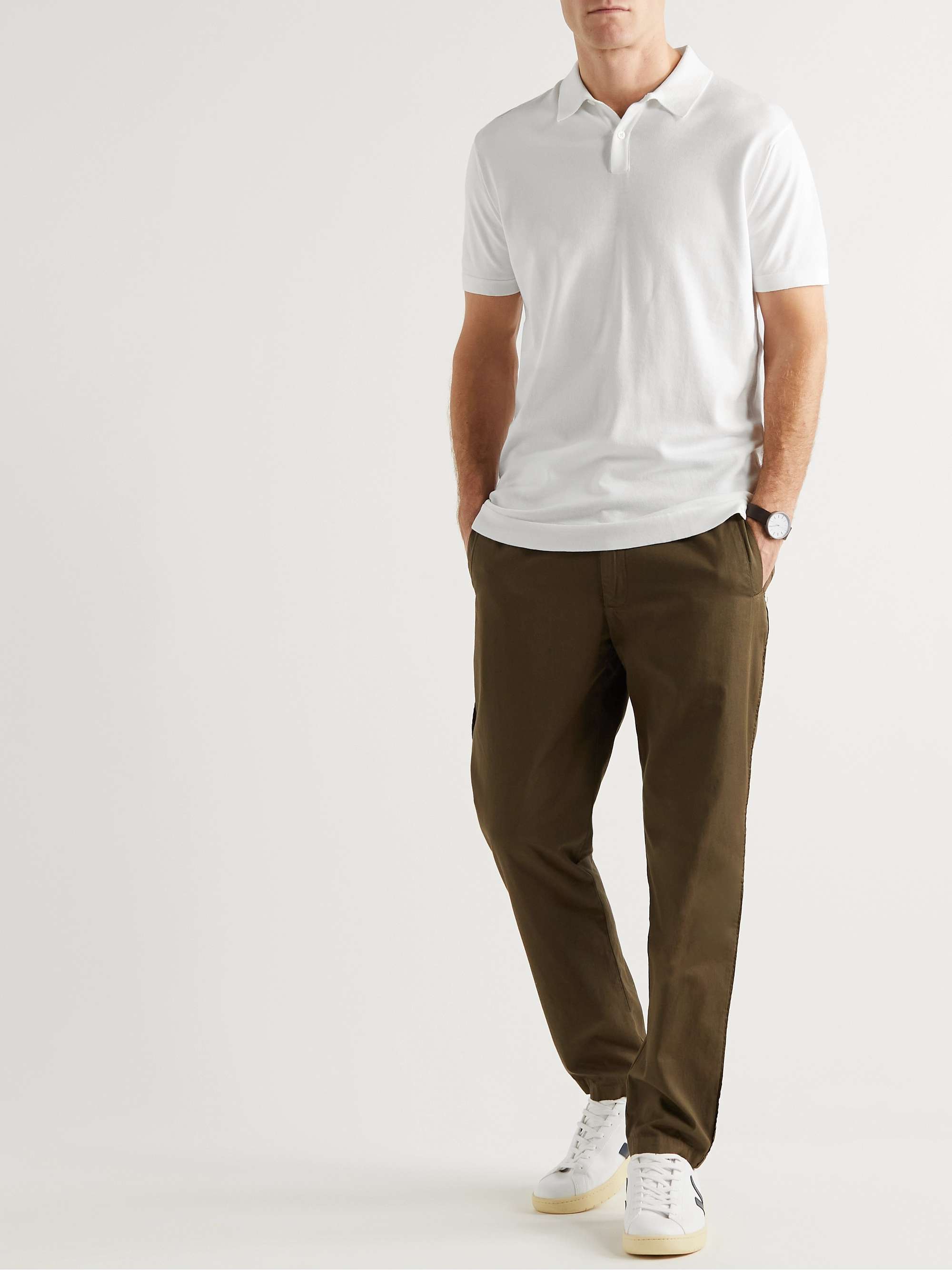 DEREK ROSE Jacob Sea Island Cotton Polo Shirt